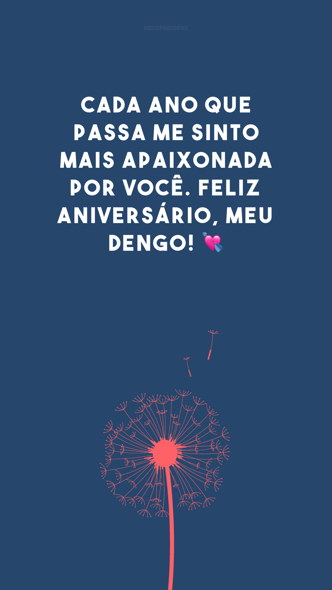 Cada ano que passa me sinto mais apaixonada por você. Feliz aniversário, meu dengo! 💘