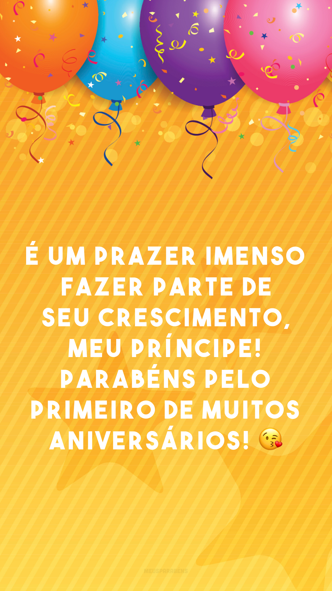 É um prazer imenso fazer parte de seu crescimento, meu príncipe! Parabéns pelo primeiro de muitos aniversários! 😘