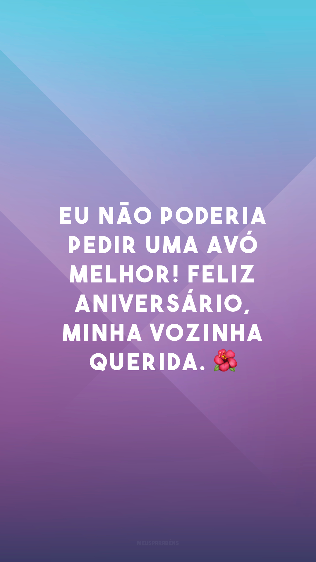 Eu não poderia pedir uma avó melhor! Feliz aniversário, minha vozinha querida. 🌺