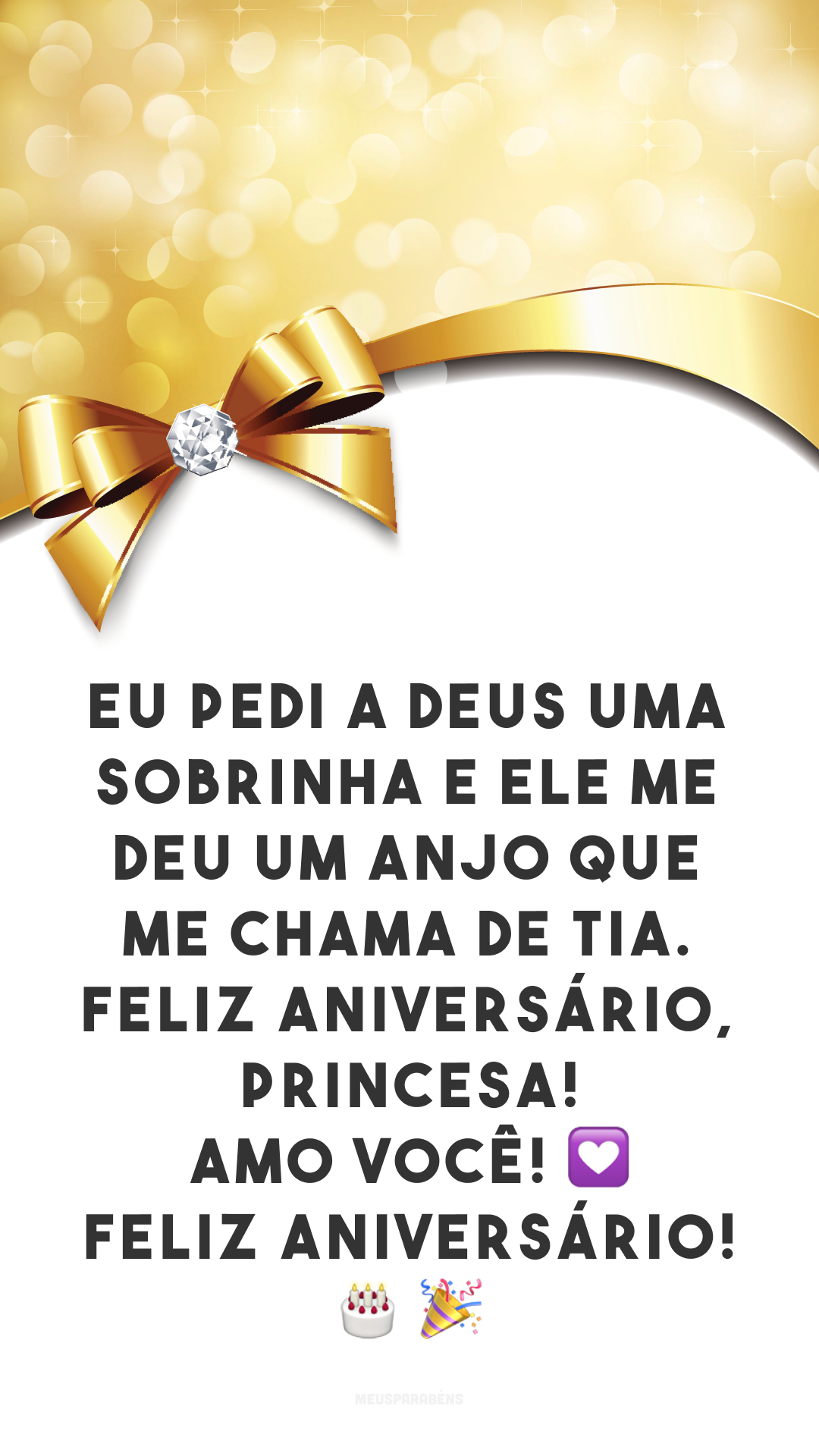 Eu pedi a Deus uma sobrinha e ele me deu um anjo que me chama de tia. Feliz aniversário, princesa! Amo você! 💟