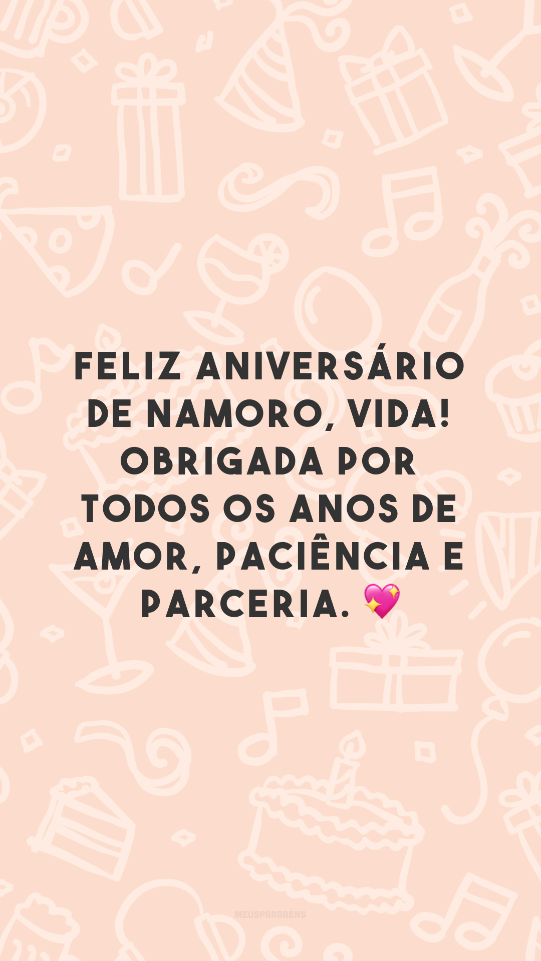 Feliz aniversário de namoro, vida! Obrigada por todos os anos de amor, paciência e parceria. 💖