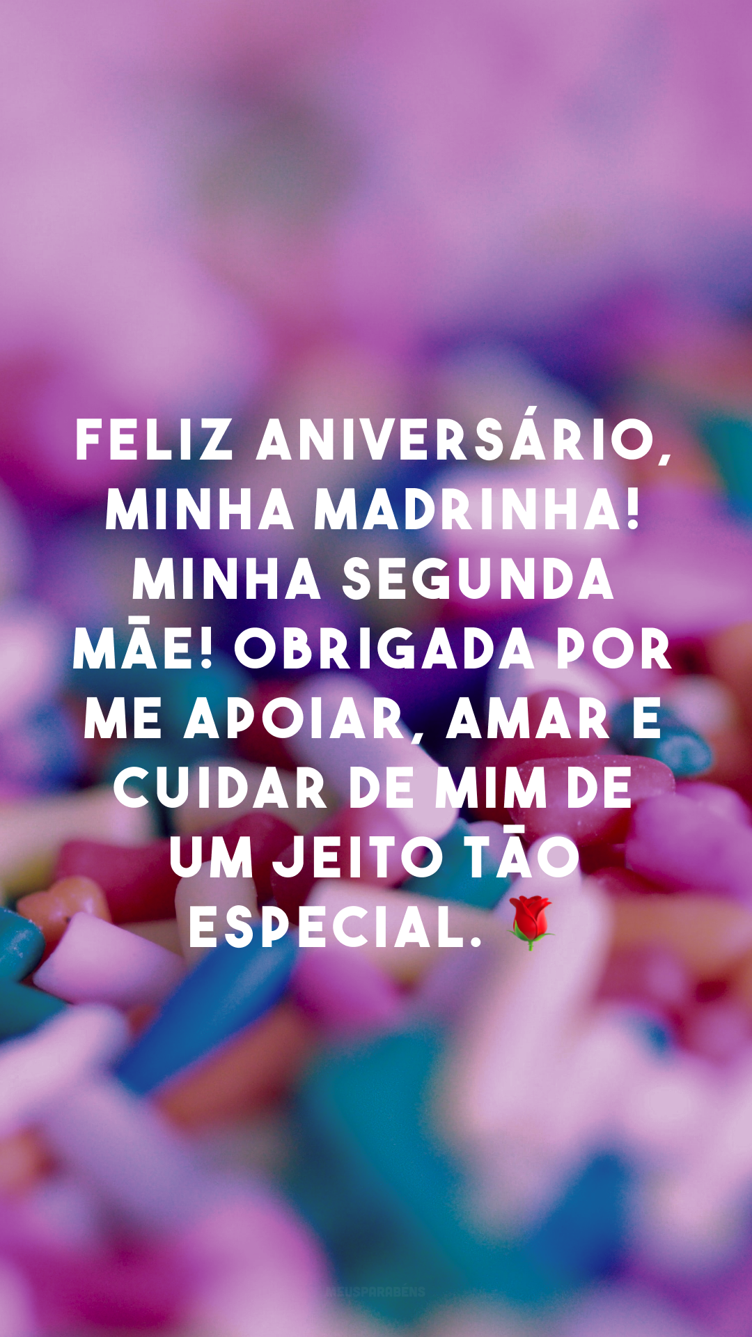 Feliz aniversário, minha madrinha! Minha segunda mãe! Obrigada por me apoiar, amar e cuidar de mim de um jeito tão especial. 🌹 