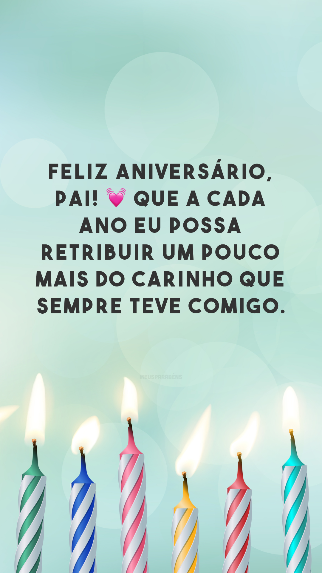 Feliz aniversário, pai! 💓 Que a cada ano eu possa retribuir um pouco mais do carinho que sempre teve comigo.