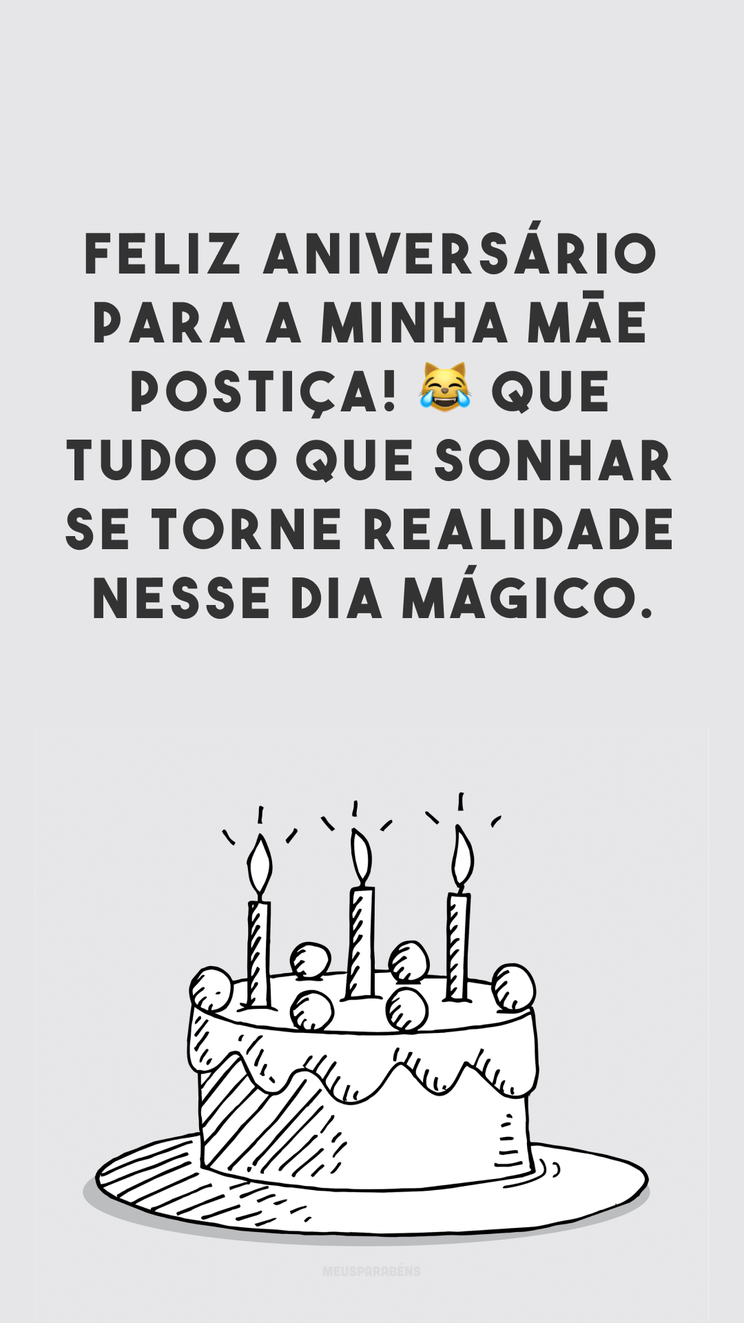 Feliz aniversário para a minha mãe postiça! 😹 Que tudo o que sonhar se torne realidade nesse dia mágico.