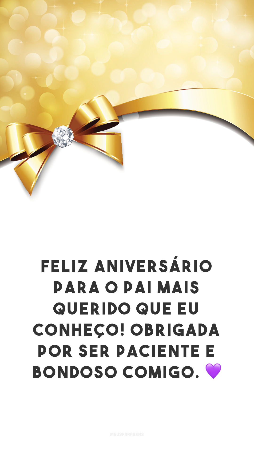 Feliz aniversário para o pai mais querido que eu conheço! Obrigada por ser paciente e bondoso comigo. 💜