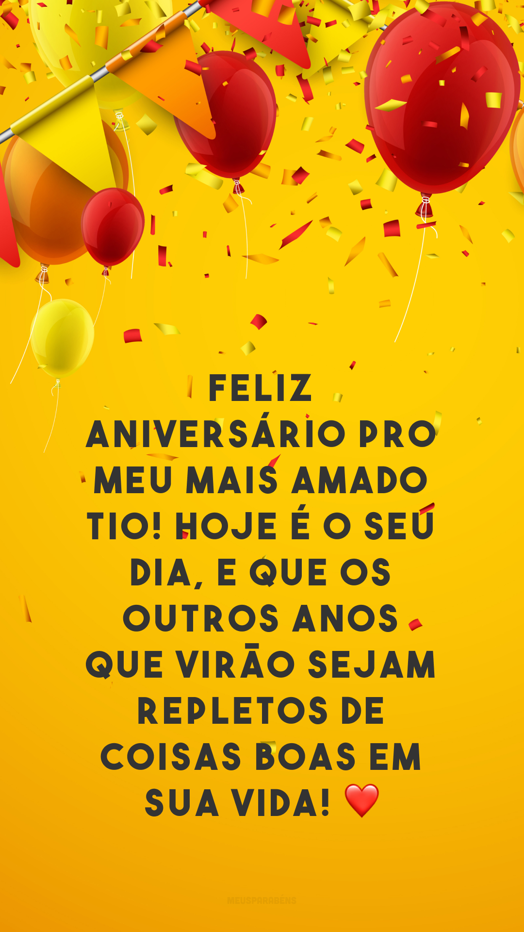 Feliz aniversário pro meu mais amado tio! Hoje é o seu dia, e que os outros anos que virão sejam repletos de coisas boas em sua vida! ❤