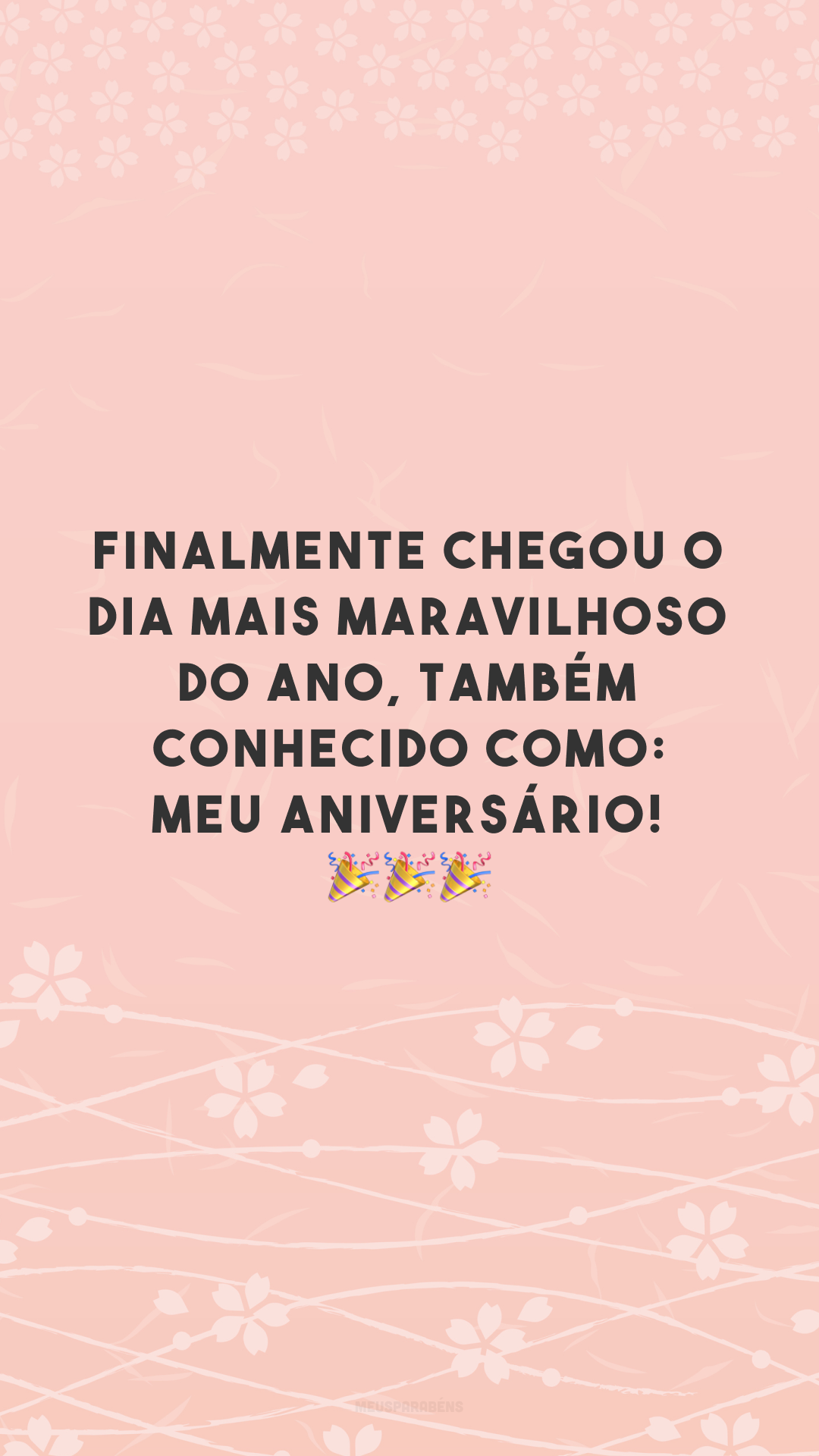 Finalmente chegou o dia mais maravilhoso do ano, também conhecido como: meu aniversário! 🎉🎉🎉