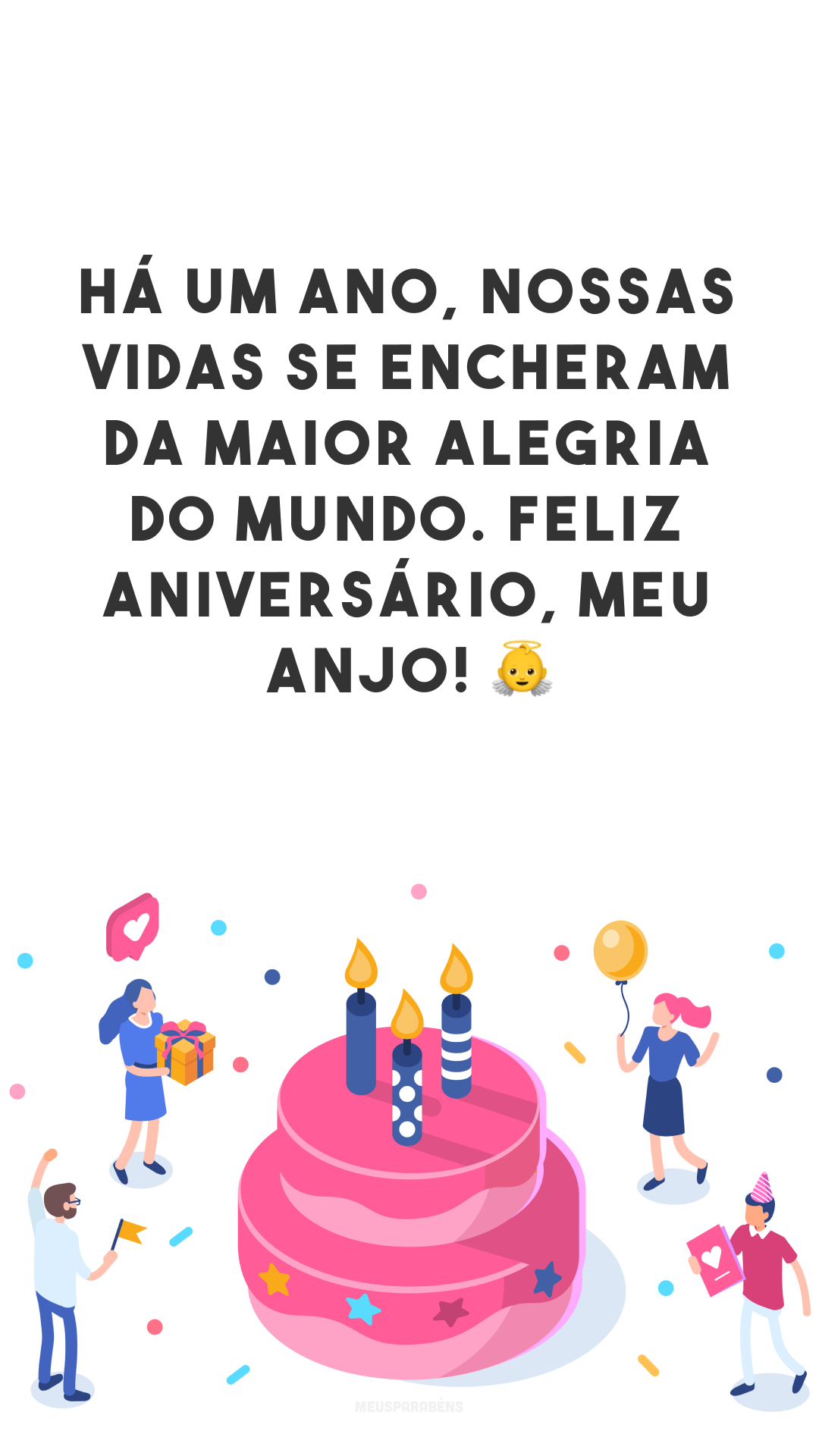 Há um ano, nossas vidas se encheram da maior alegria do mundo. Feliz aniversário, meu anjo! 👼