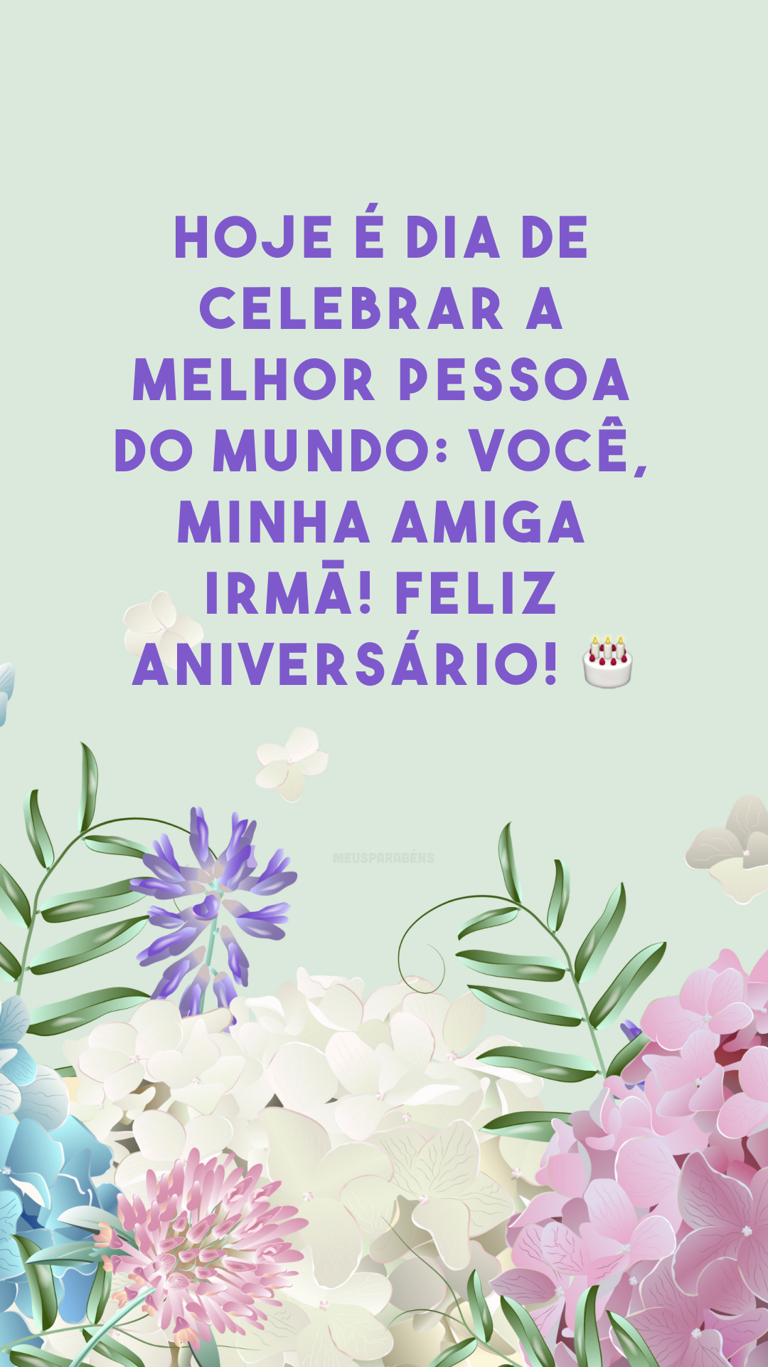 Hoje é dia de celebrar a melhor pessoa do mundo: você, minha amiga irmã! Feliz aniversário! 🎂