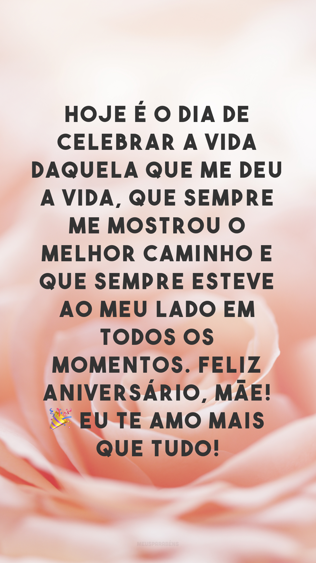 Hoje é o dia de celebrar a vida daquela que me deu a vida, que sempre me mostrou o melhor caminho e que sempre esteve ao meu lado em todos os momentos. Feliz aniversário, mãe! 🎉 Eu te amo mais que tudo!