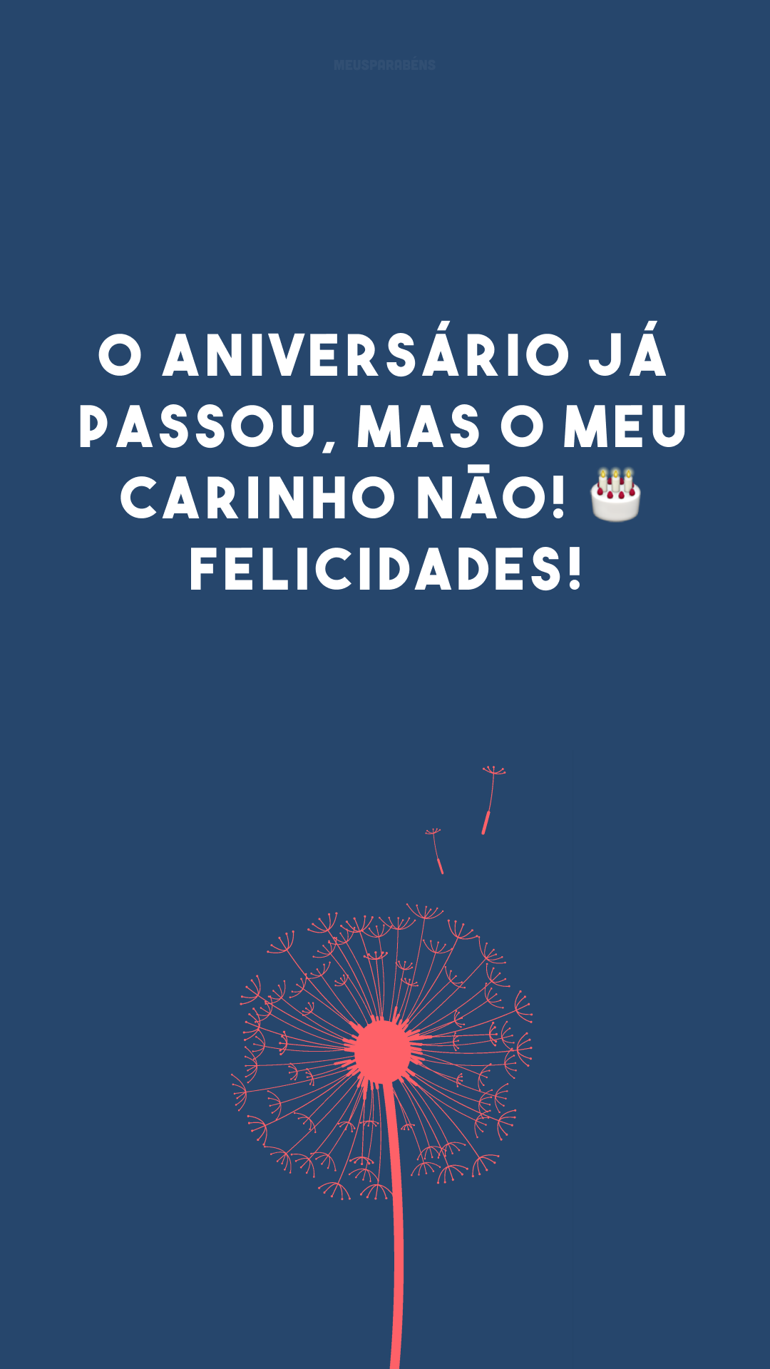 O aniversário já passou, mas o meu carinho não! 🎂 Felicidades!