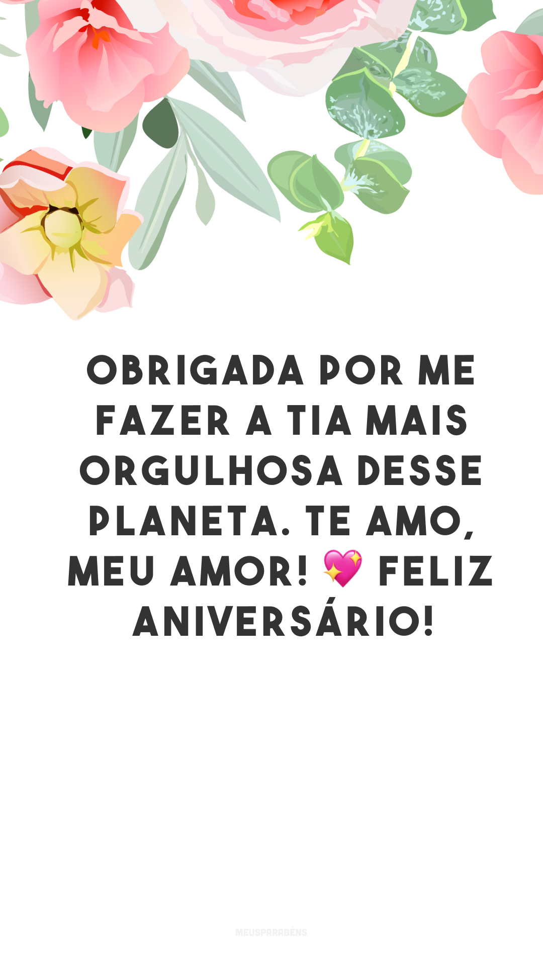 Obrigada por me fazer a tia mais orgulhosa desse planeta. Te amo, meu amor! 💖 Feliz aniversário!