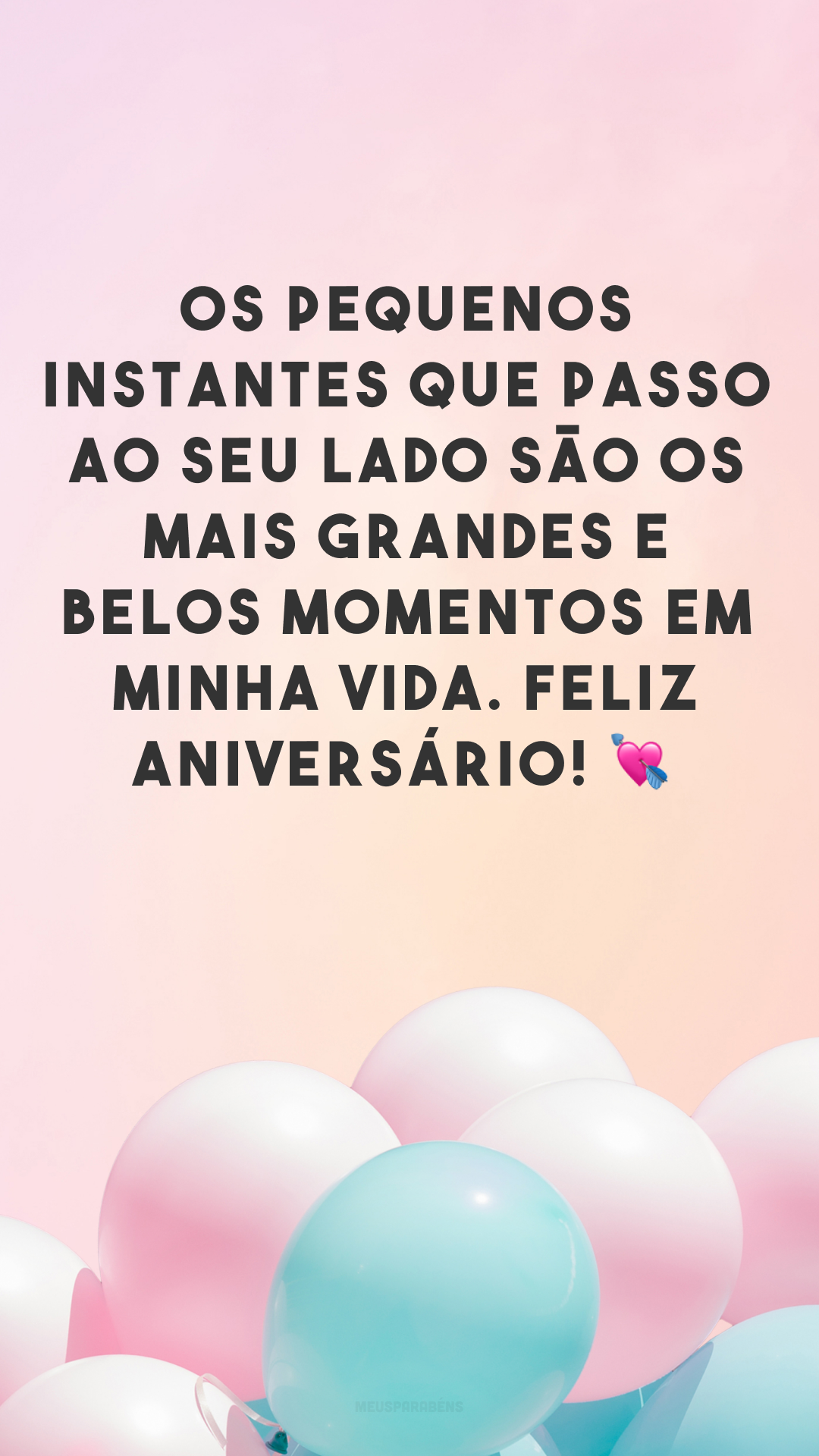 Os pequenos instantes que passo ao seu lado são os mais grandes e belos momentos em minha vida. Feliz aniversário! 💘
