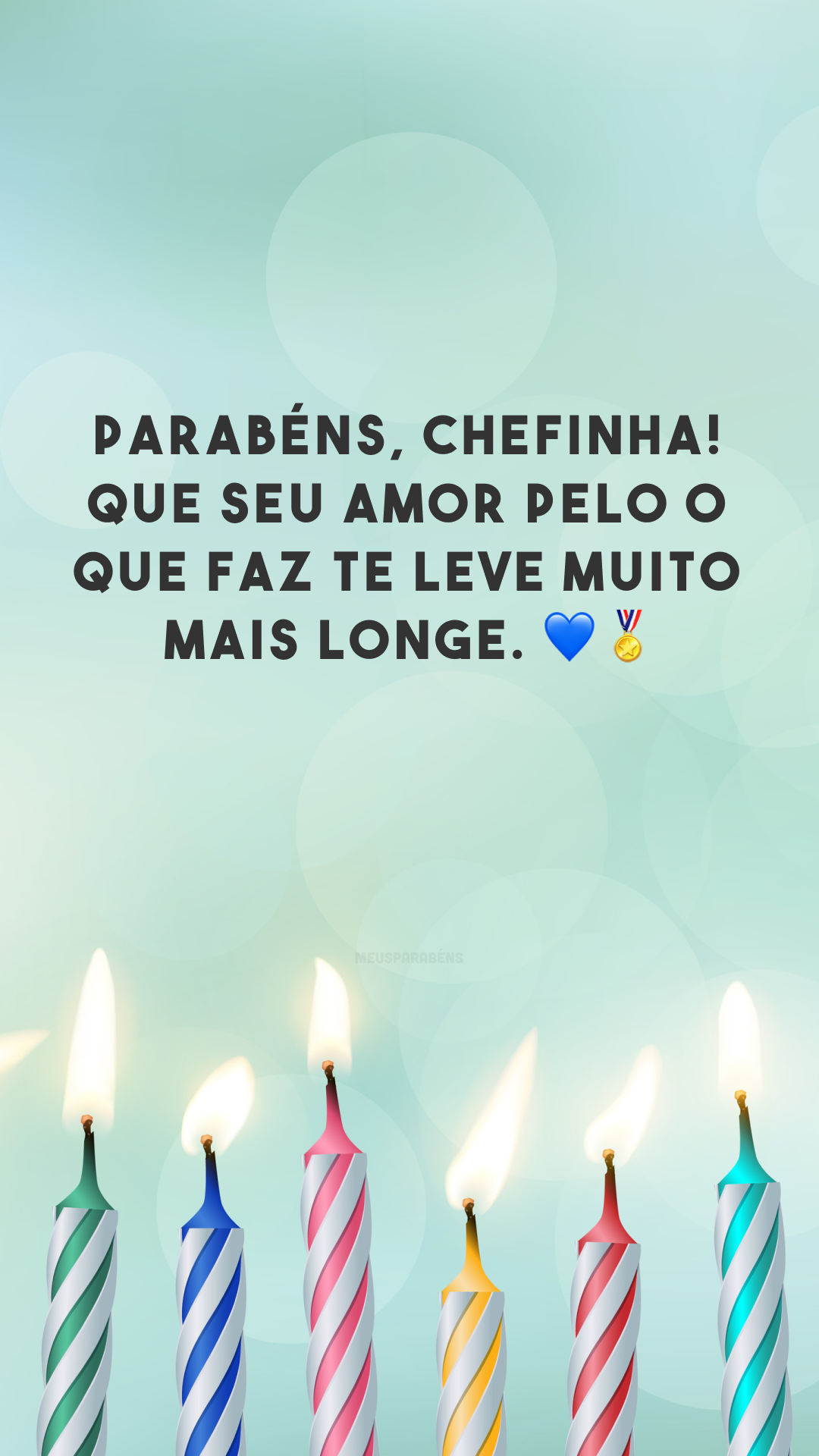 Parabéns, chefinha! Que seu amor pelo o que faz te leve muito mais longe. 💙🏅