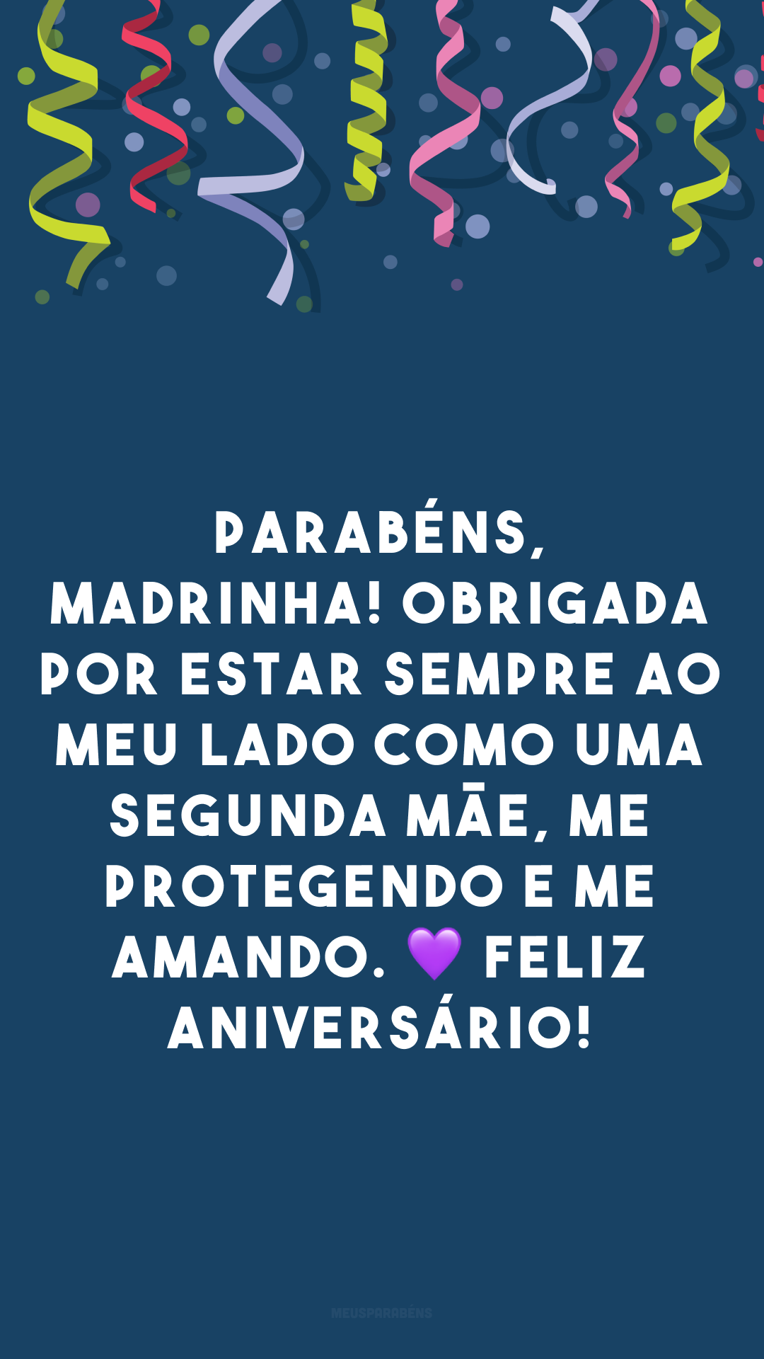 Parabéns, madrinha! Obrigada por estar sempre ao meu lado como uma segunda mãe, me protegendo e me amando. 💜 Feliz aniversário! 