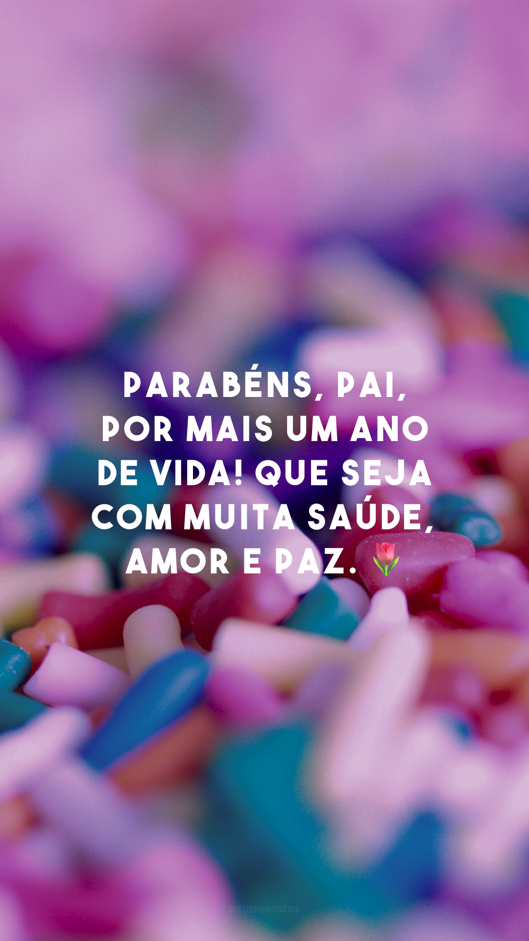 Parabéns, pai, por mais um ano de vida! Que seja com muita saúde, amor e paz. 🌷