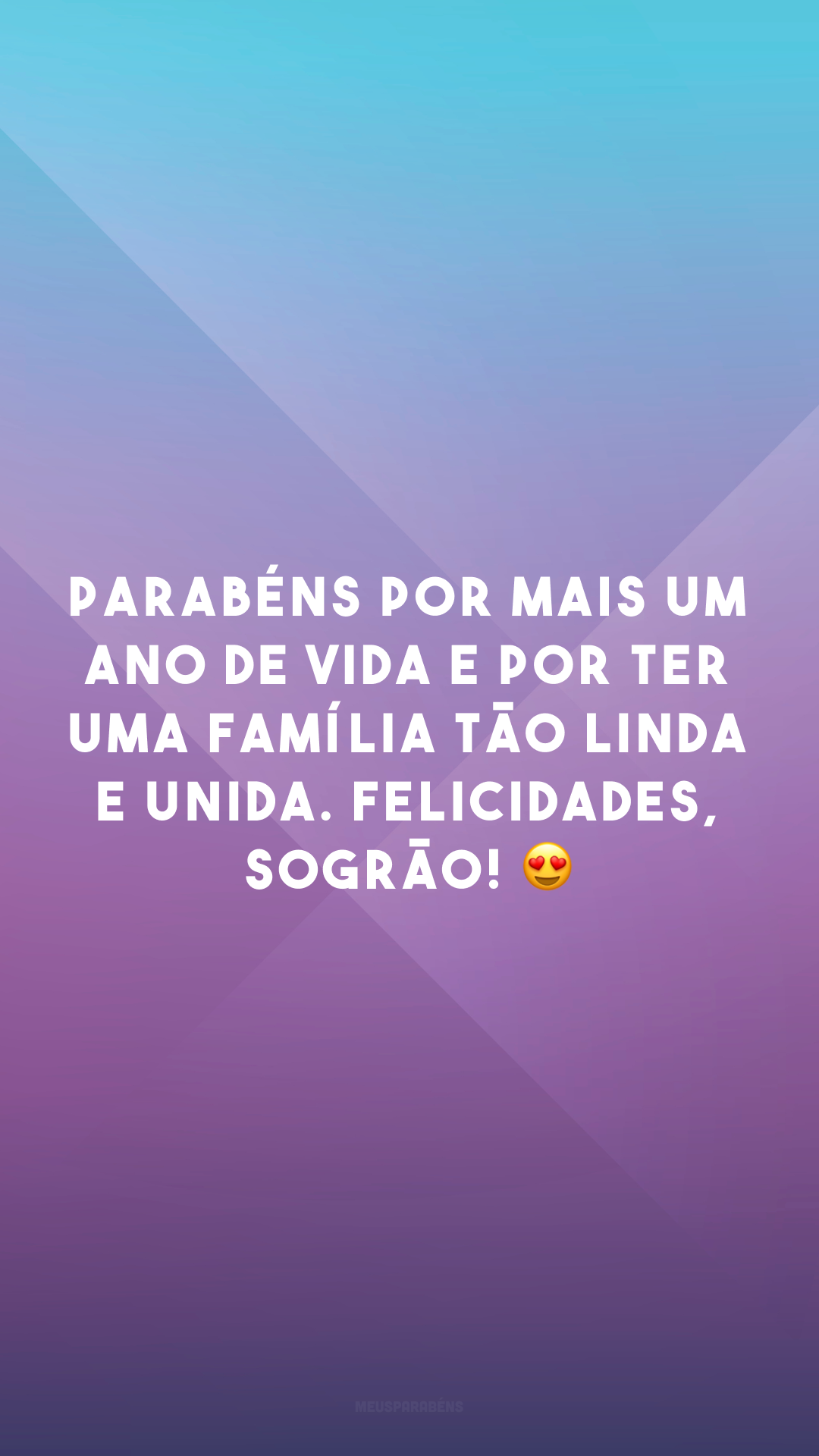 Parabéns por mais um ano de vida e por ter uma família tão linda e unida. Felicidades, sogrão! 😍