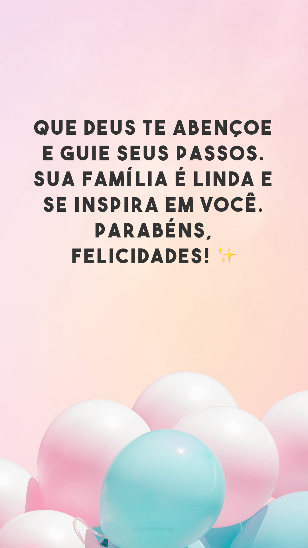 Que Deus te abençoe e guie seus passos. Sua família é linda e se inspira em você. Parabéns, felicidades! ✨