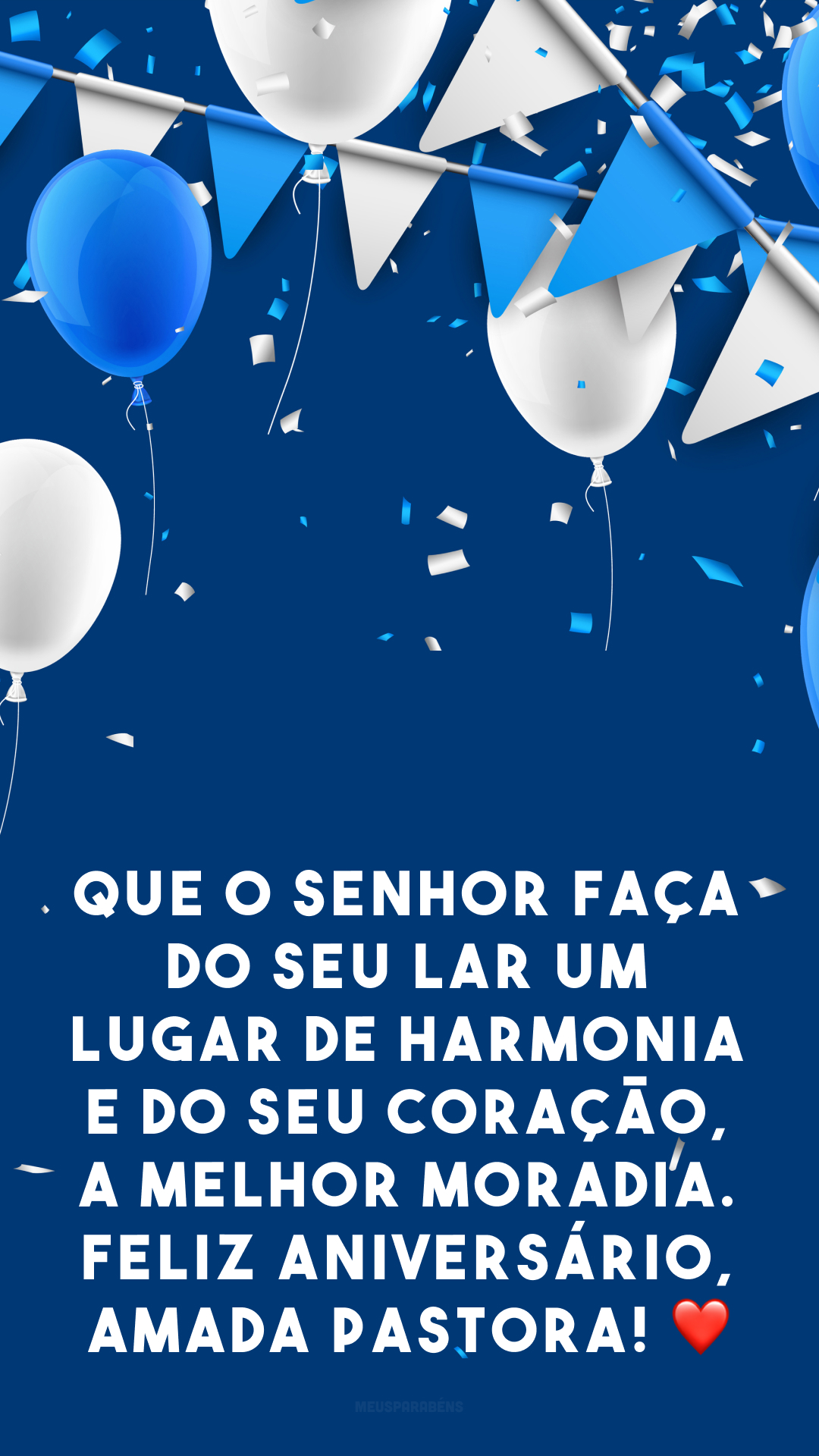 Que o Senhor faça do seu lar um lugar de harmonia e do seu coração, a melhor moradia. Feliz aniversário, amada pastora! ❤