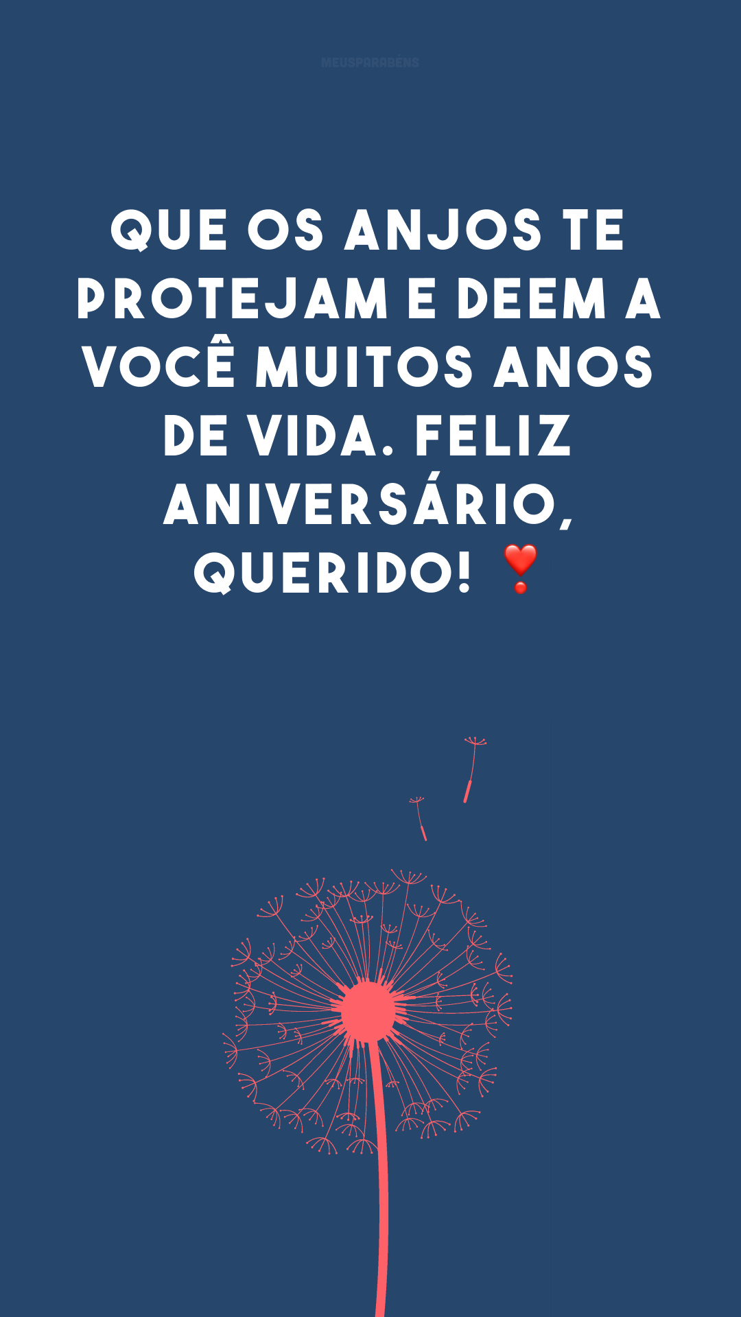 Que os anjos te protejam e deem a você muitos anos de vida. Feliz aniversário, querido! ❣