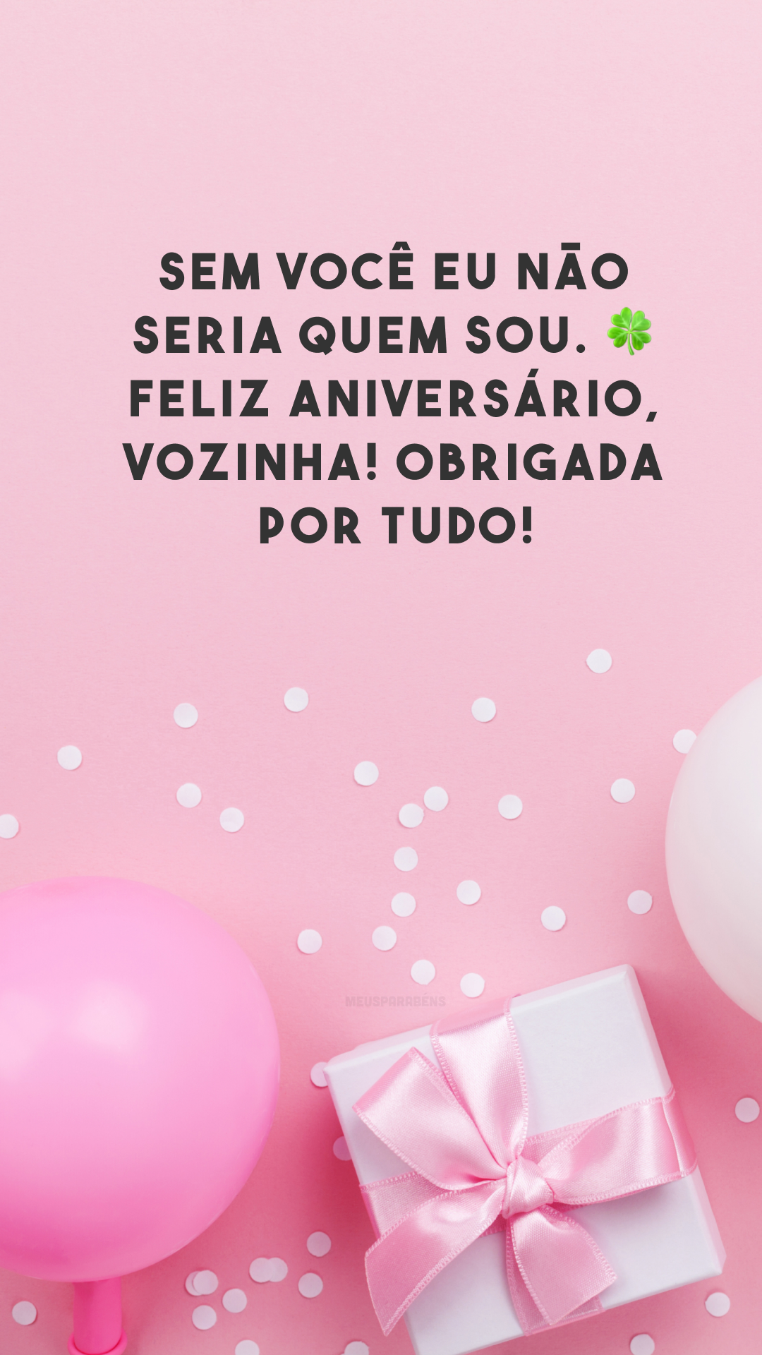 Sem você eu não seria quem sou. 🍀 Feliz aniversário, vozinha! Obrigada por tudo!