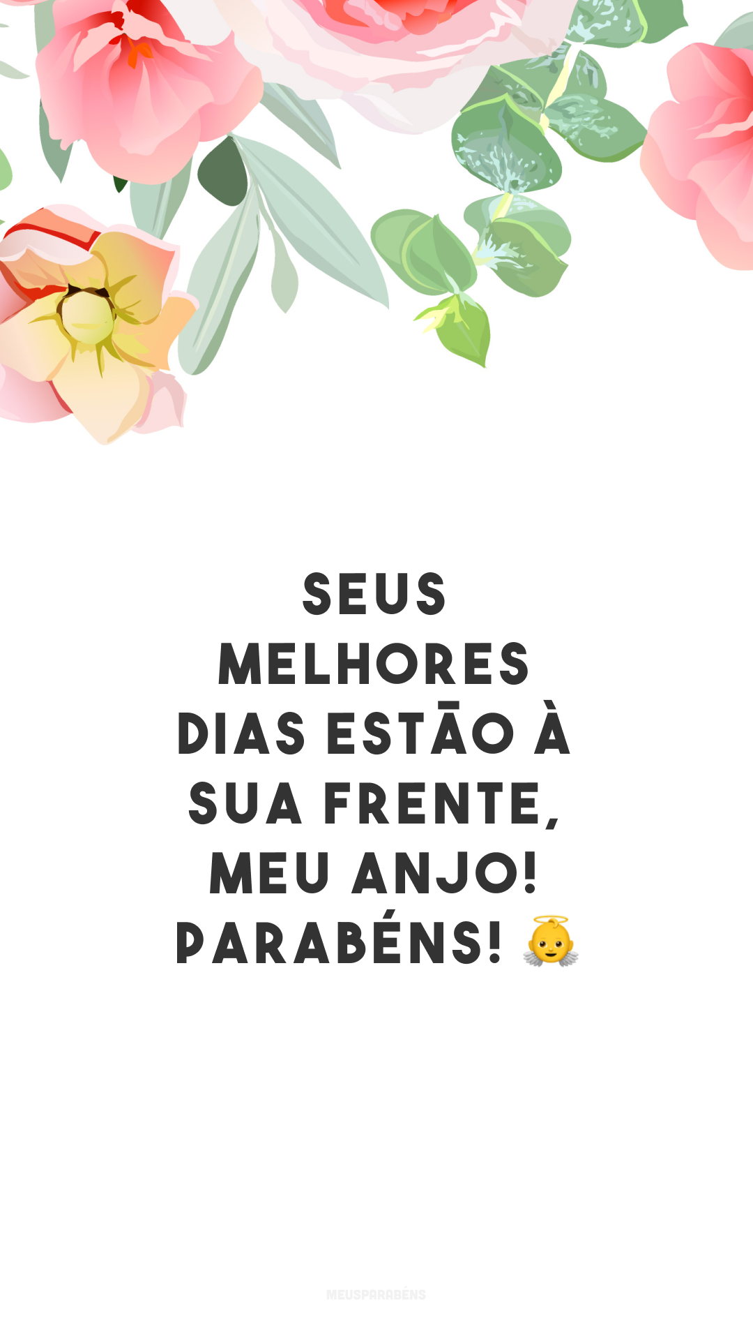 Seus melhores dias estão à sua frente, meu anjo! Parabéns! 👼