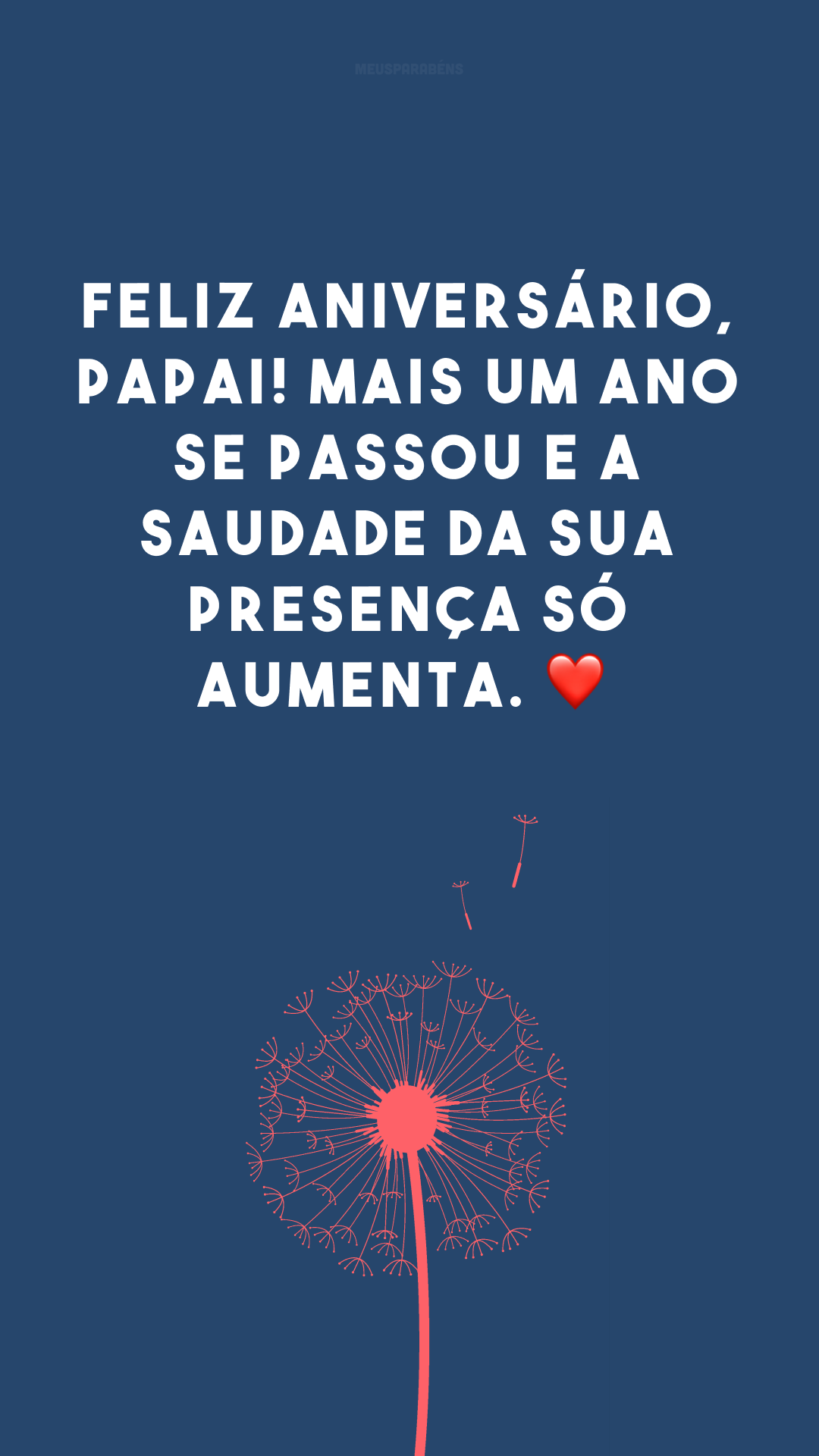 Feliz aniversário, papai! Mais um ano se passou e a saudade da sua presença só aumenta. ❤
