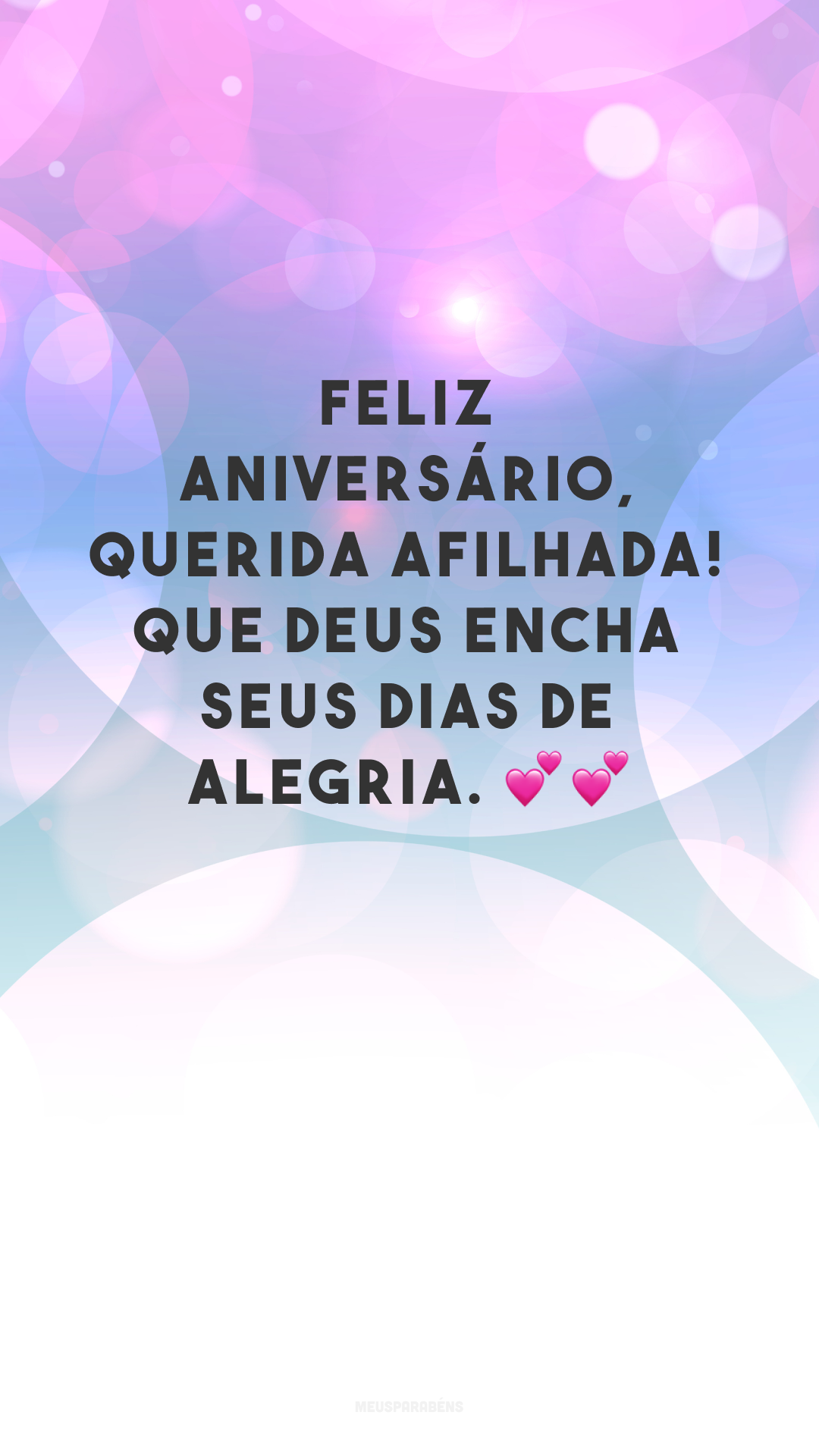 Feliz aniversário, querida afilhada! Que Deus encha seus dias de alegria. 💕💕
