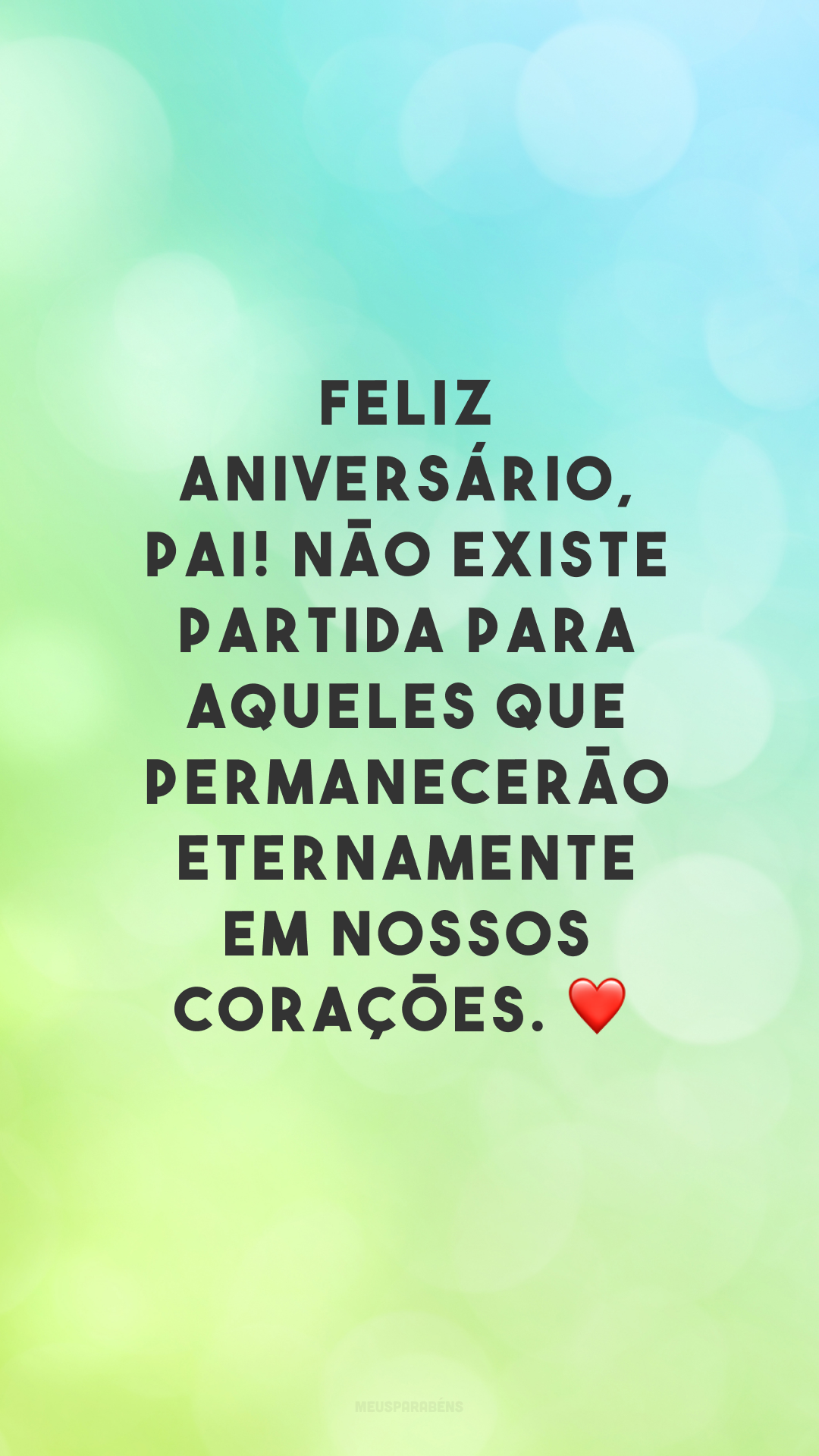 Feliz aniversário, pai! Não existe partida para aqueles que permanecerão eternamente em nossos corações. ❤
