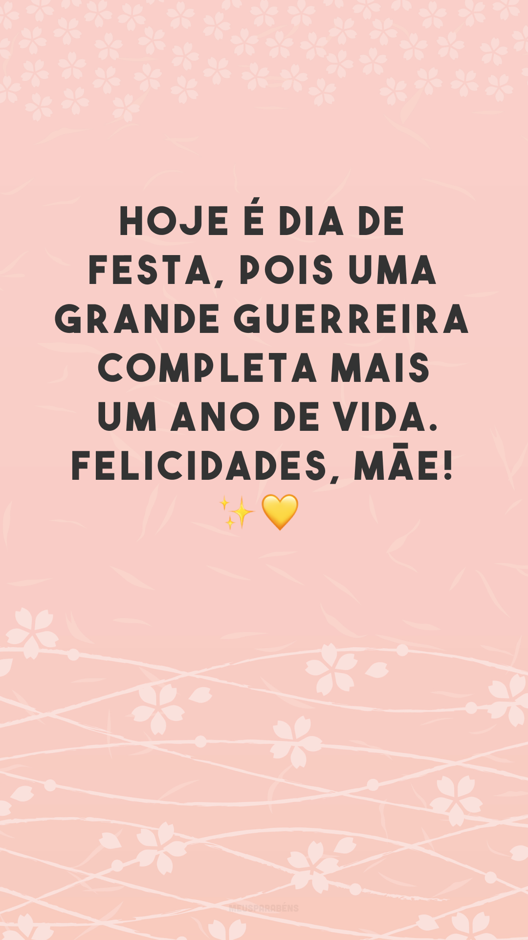 Hoje é dia de festa, pois uma grande guerreira completa mais um ano de vida. Felicidades, mãe! ✨💛
