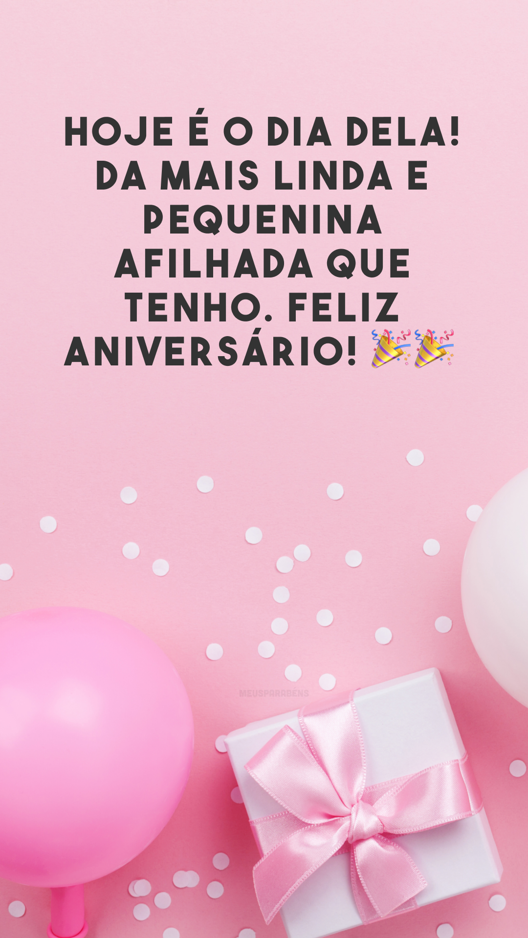 Hoje é o dia dela! Da mais linda e pequenina afilhada que tenho. Feliz aniversário! 🎉🎉
