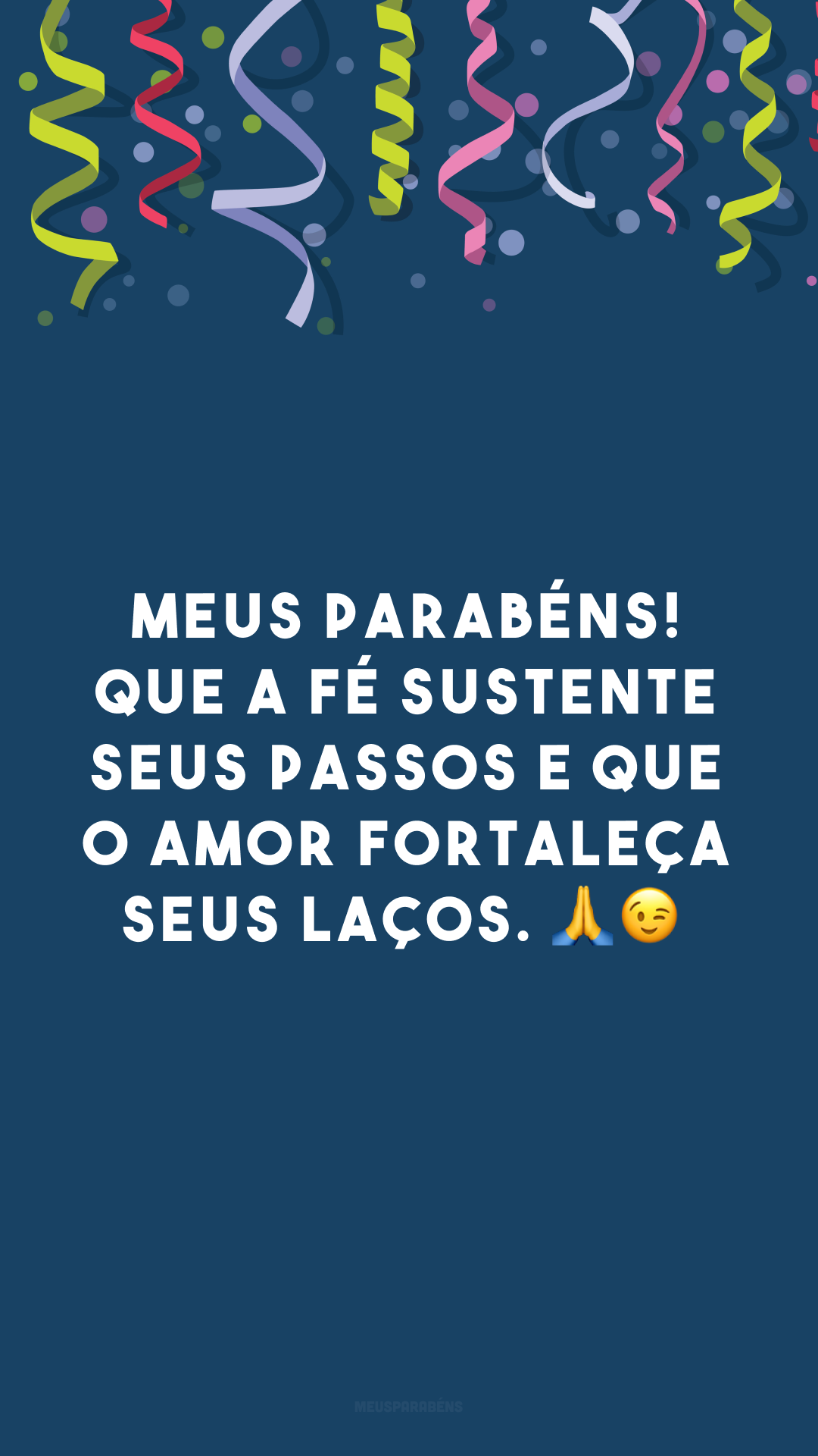 Meus parabéns! Que a fé sustente seus passos e que o amor fortaleça seus laços. 🙏😉
