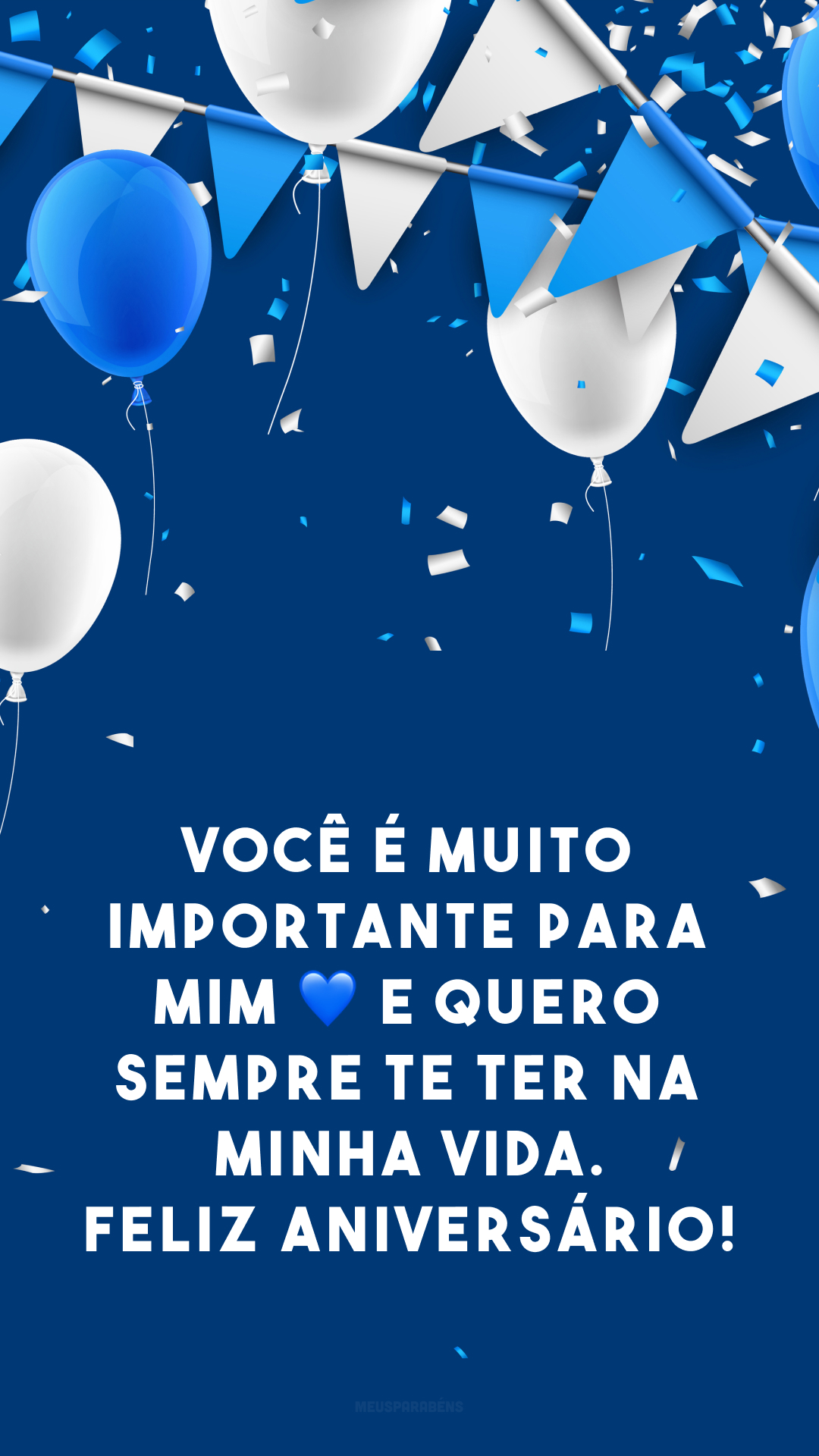 Você é muito importante para mim ? e quero sempre te ter na minha vida. Feliz aniversário!