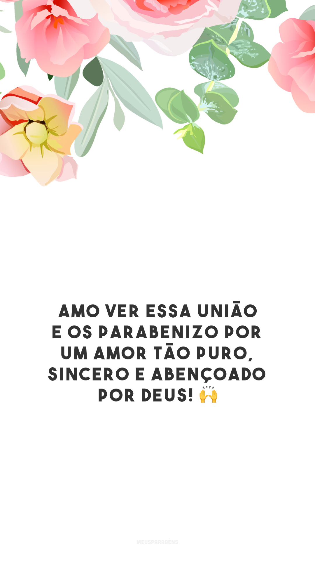 Amo ver essa união e os parabenizo por um amor tão puro, sincero e abençoado por Deus! 🙌