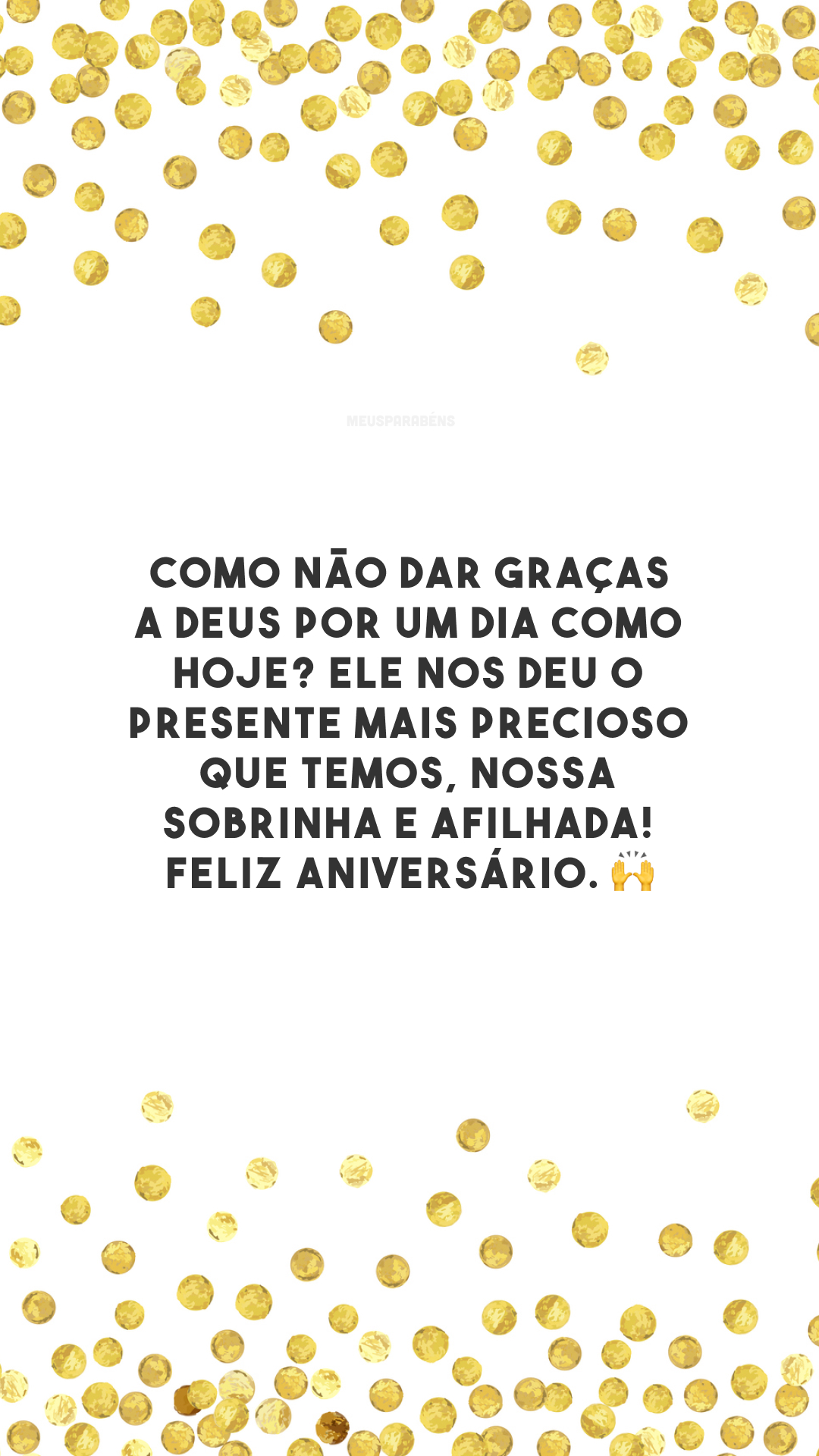 Como não dar graças a Deus por um dia como hoje? Ele nos deu o presente mais precioso que temos, nossa sobrinha e afilhada! Feliz aniversário. 🙌