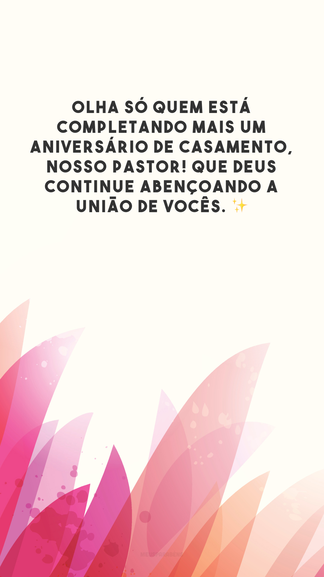 Olha só quem está completando mais um aniversário de casamento, nosso pastor! Que Deus continue abençoando a união de vocês. ✨