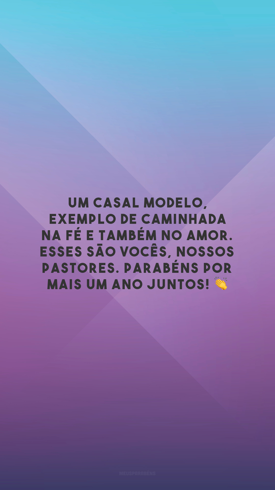 Um casal modelo, exemplo de caminhada na fé e também no amor. Esses são vocês, nossos pastores. Parabéns por mais um ano juntos! 👏