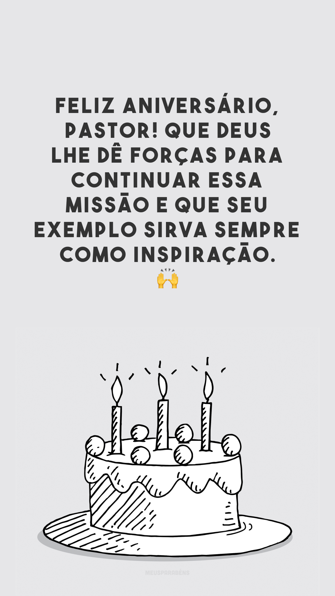 Feliz aniversário, pastor! Que Deus lhe dê forças para continuar essa missão e que seu exemplo sirva sempre como inspiração. 🙌