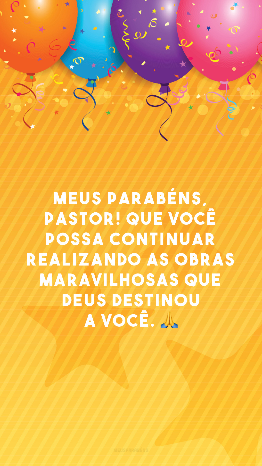 Meus parabéns, pastor! Que você possa continuar realizando as obras maravilhosas que Deus destinou a você. 🙏