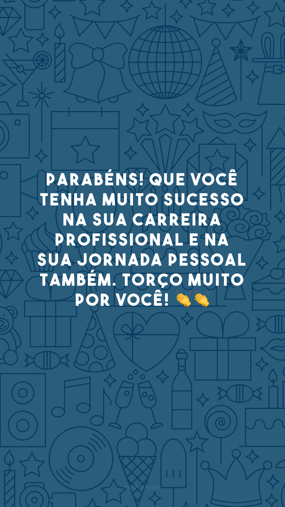 Parabéns! Que você tenha muito sucesso na sua carreira profissional e na sua jornada pessoal também. Torço muito por você! 👏👏