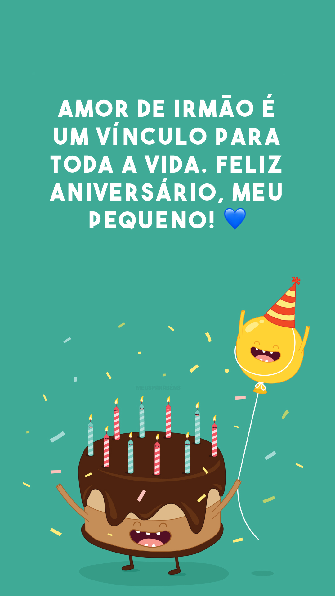 Amor de irmão é um vínculo para toda a vida. Feliz aniversário, meu pequeno! 💙