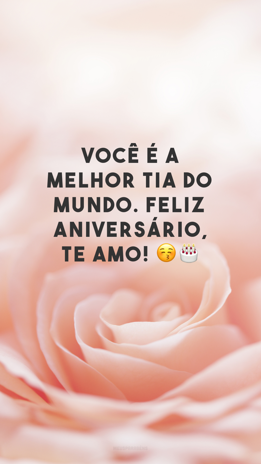 Você é a melhor tia do mundo. Feliz aniversário, te amo! 😚🎂