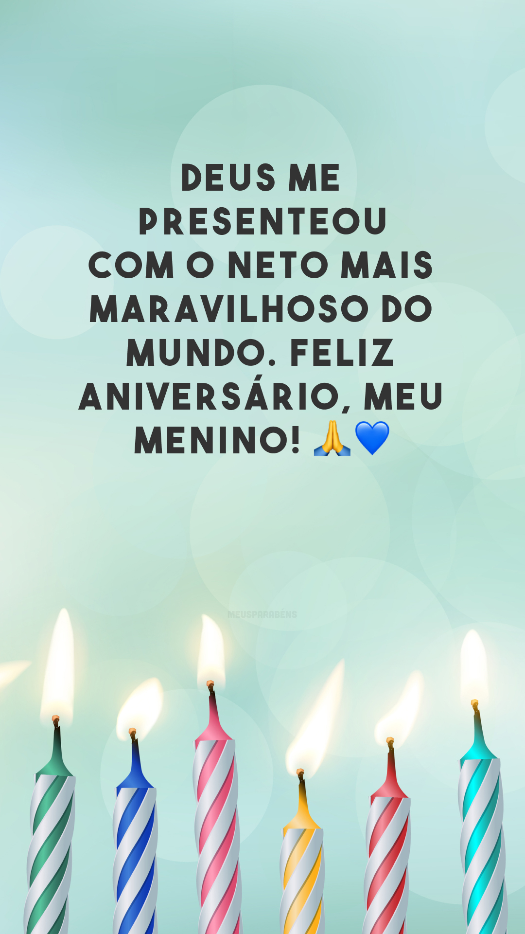 Deus me presenteou com o neto mais maravilhoso do mundo. Feliz aniversário, meu menino! 🙏💙