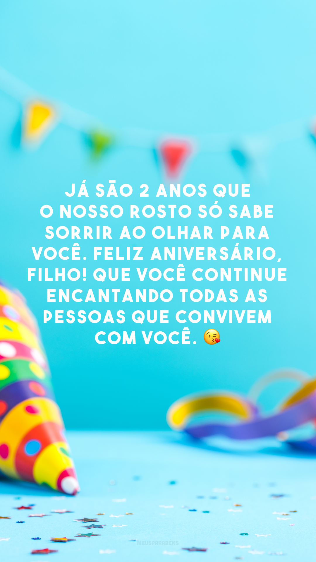 Já são 2 anos que o nosso rosto só sabe sorrir ao olhar para você. Feliz aniversário, filho! Que você continue encantando todas as pessoas que convivem com você. 😘