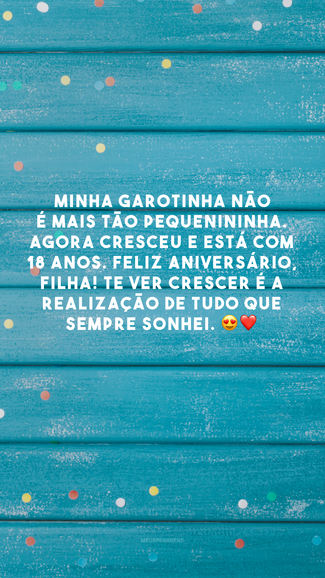 Minha garotinha não é mais tão pequenininha. Agora cresceu e está com 18 anos. Feliz aniversário, filha! Te ver crescer é a realização de tudo que sempre sonhei. 😍❤️