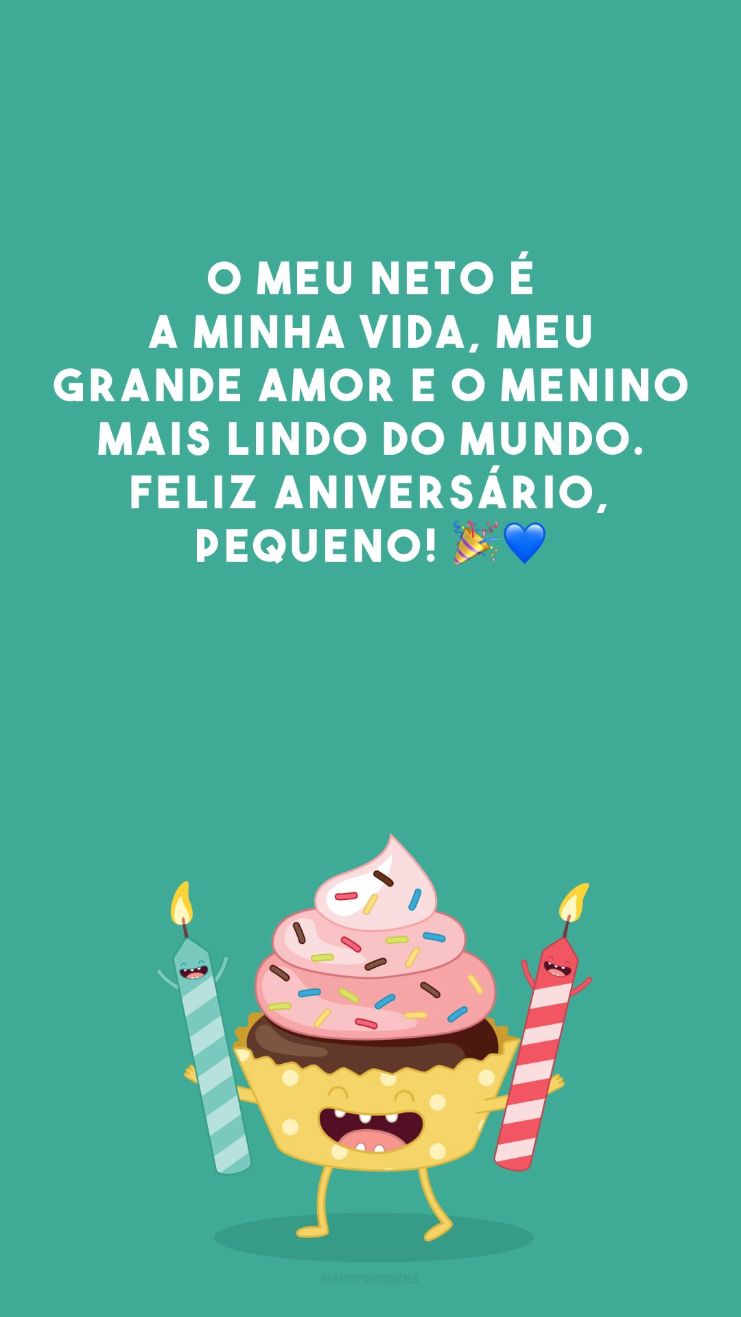 O meu neto é a minha vida, meu grande amor e o menino mais lindo do mundo. Feliz aniversário, pequeno! 🎉💙