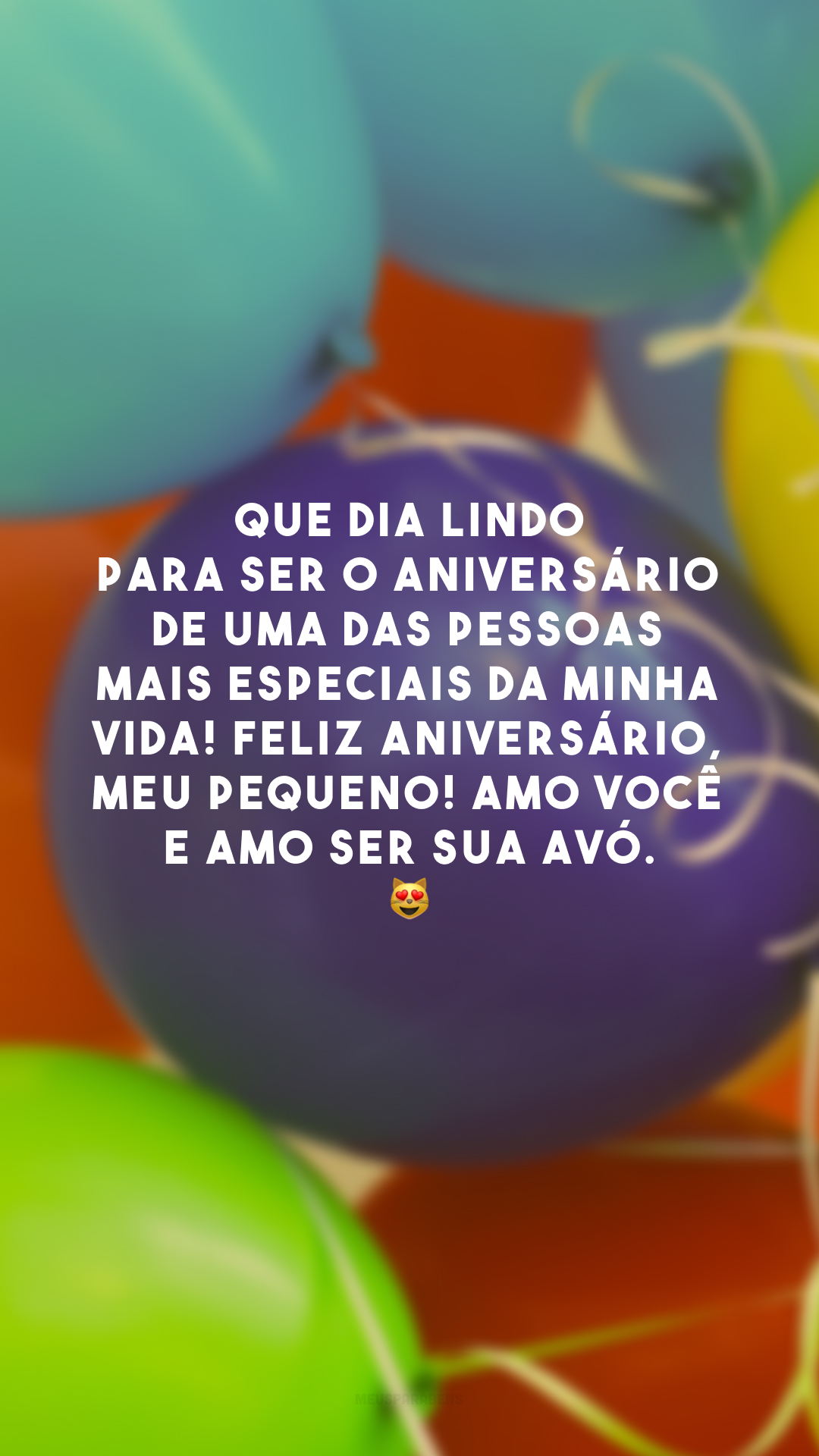 Que dia lindo para ser o aniversário de uma das pessoas mais especiais da minha vida! Feliz aniversário, meu pequeno! Amo você e amo ser sua avó. 😻