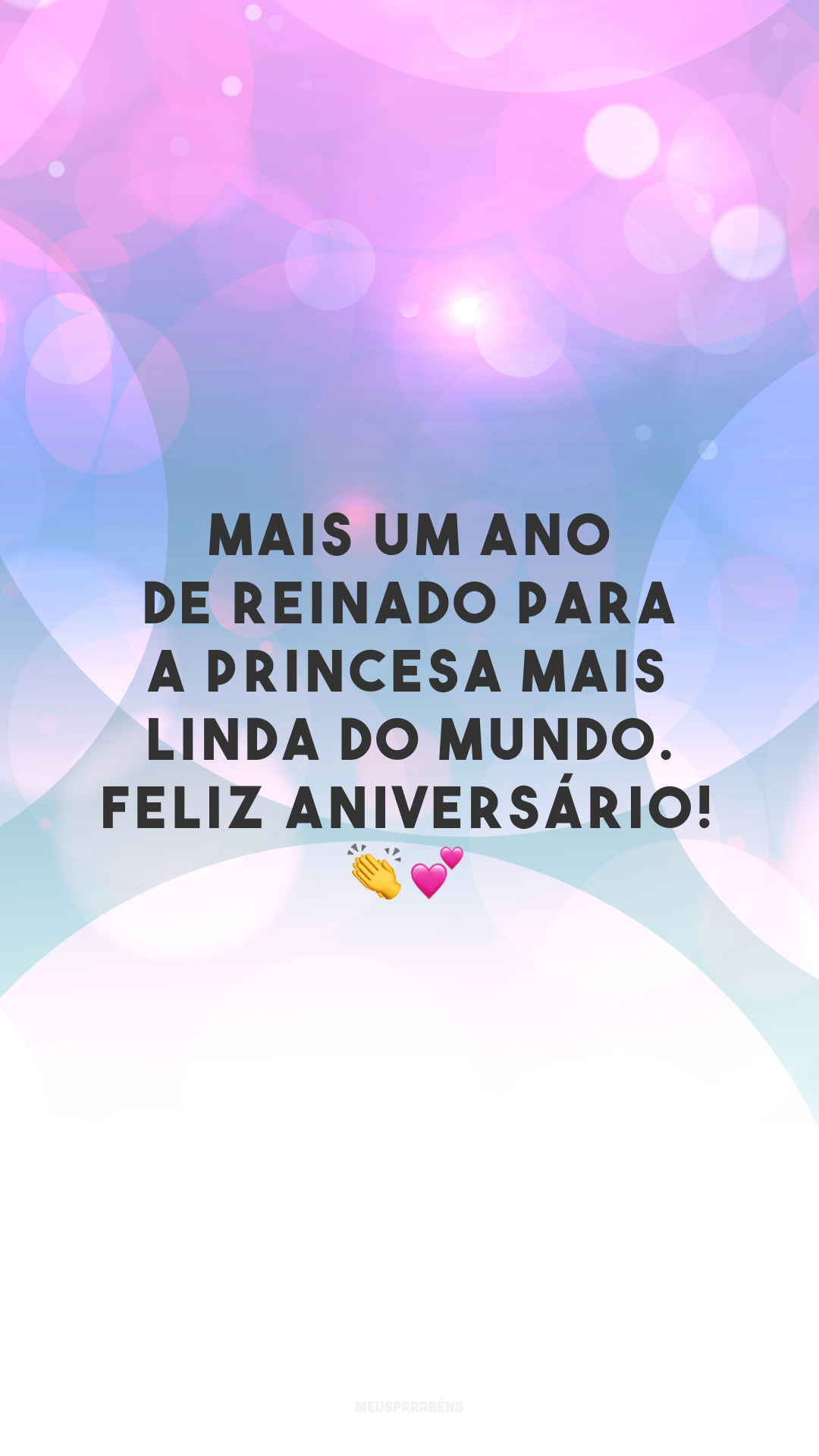 Mais um ano de reinado para a princesa mais linda do mundo. Feliz aniversário! 👏💕 