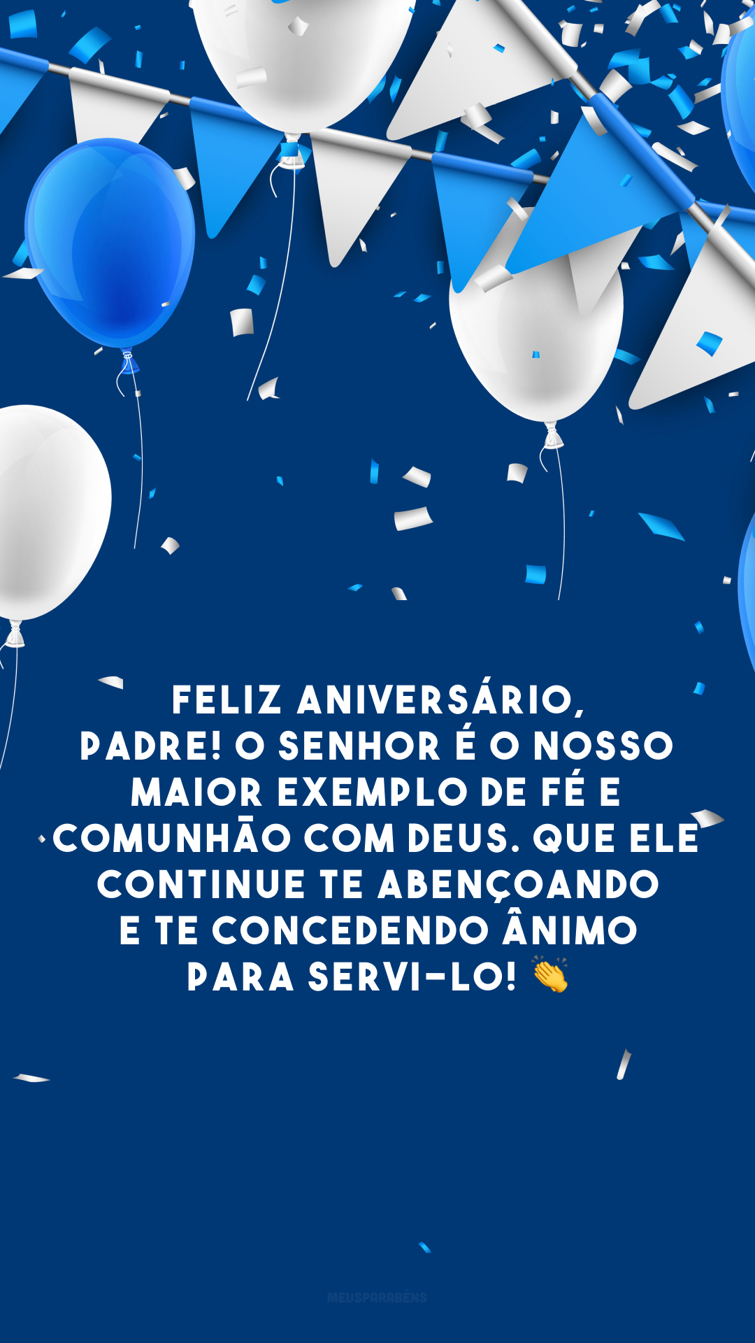 Feliz aniversário, padre! O Senhor é o nosso maior exemplo de fé e comunhão com Deus. Que Ele continue te abençoando e te concedendo ânimo para servi-lo! 👏