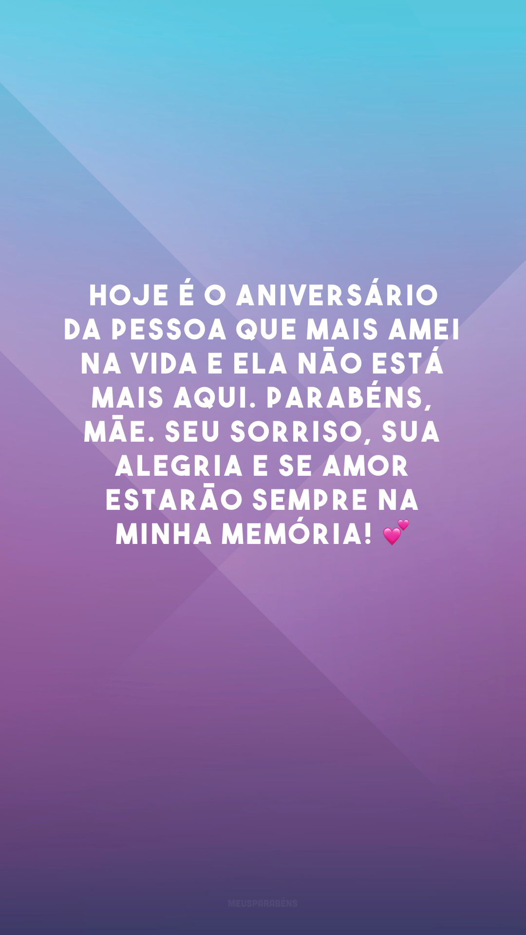 Hoje é o aniversário da pessoa que mais amei na vida e ela não está mais aqui. Parabéns, mãe. Seu sorriso, sua alegria e se amor estarão sempre na minha memória! 💕